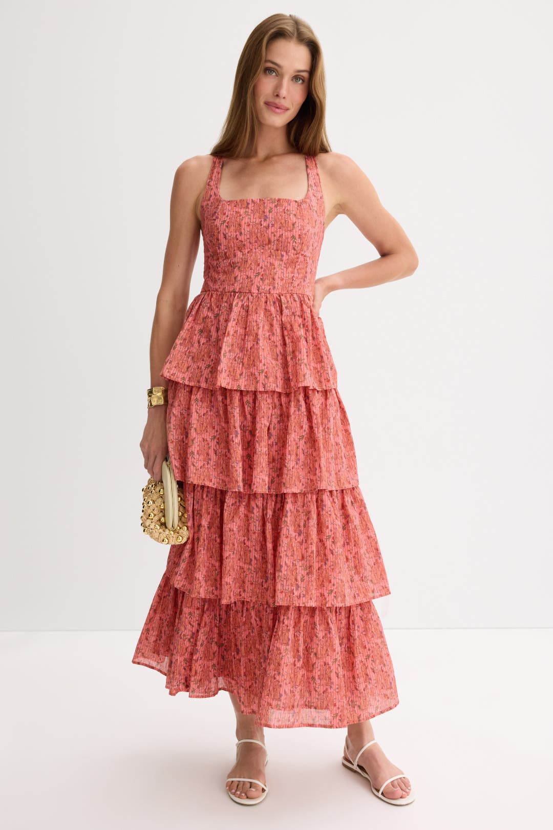BEL Kazan Lucca Dress Pink-red-print