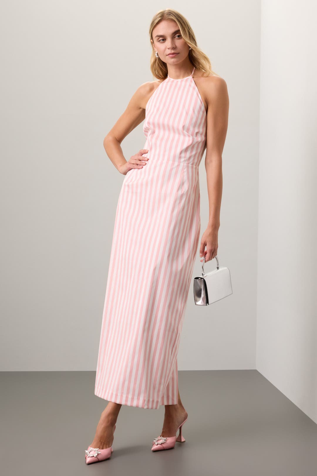 Bernadette Delilah Midi Dress Pink-print