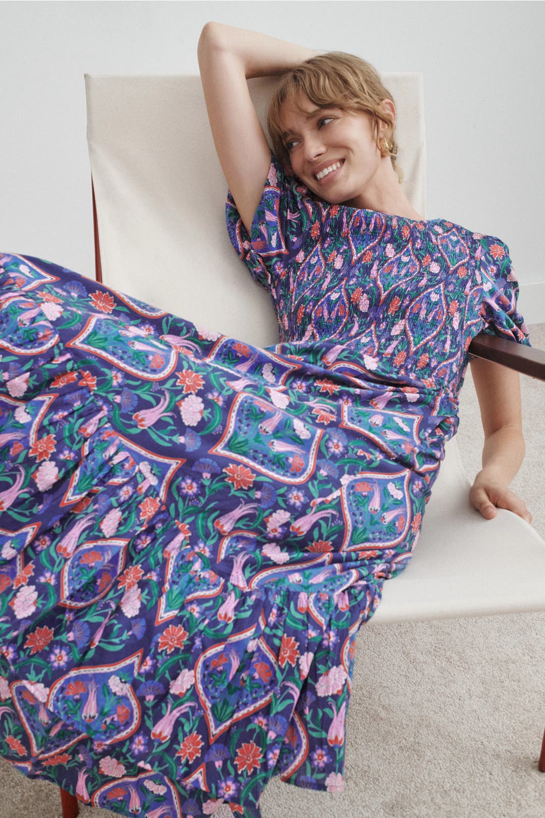 Banjanan Quant Floral Dress Multicolored-blue-print