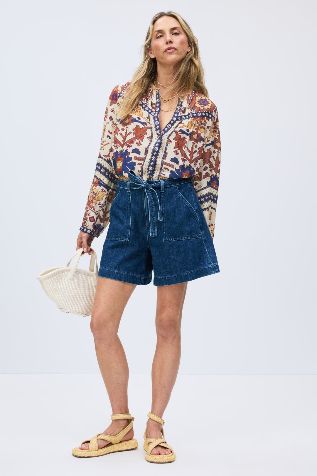 ba&sh Varone Blouse White-multicolored-print