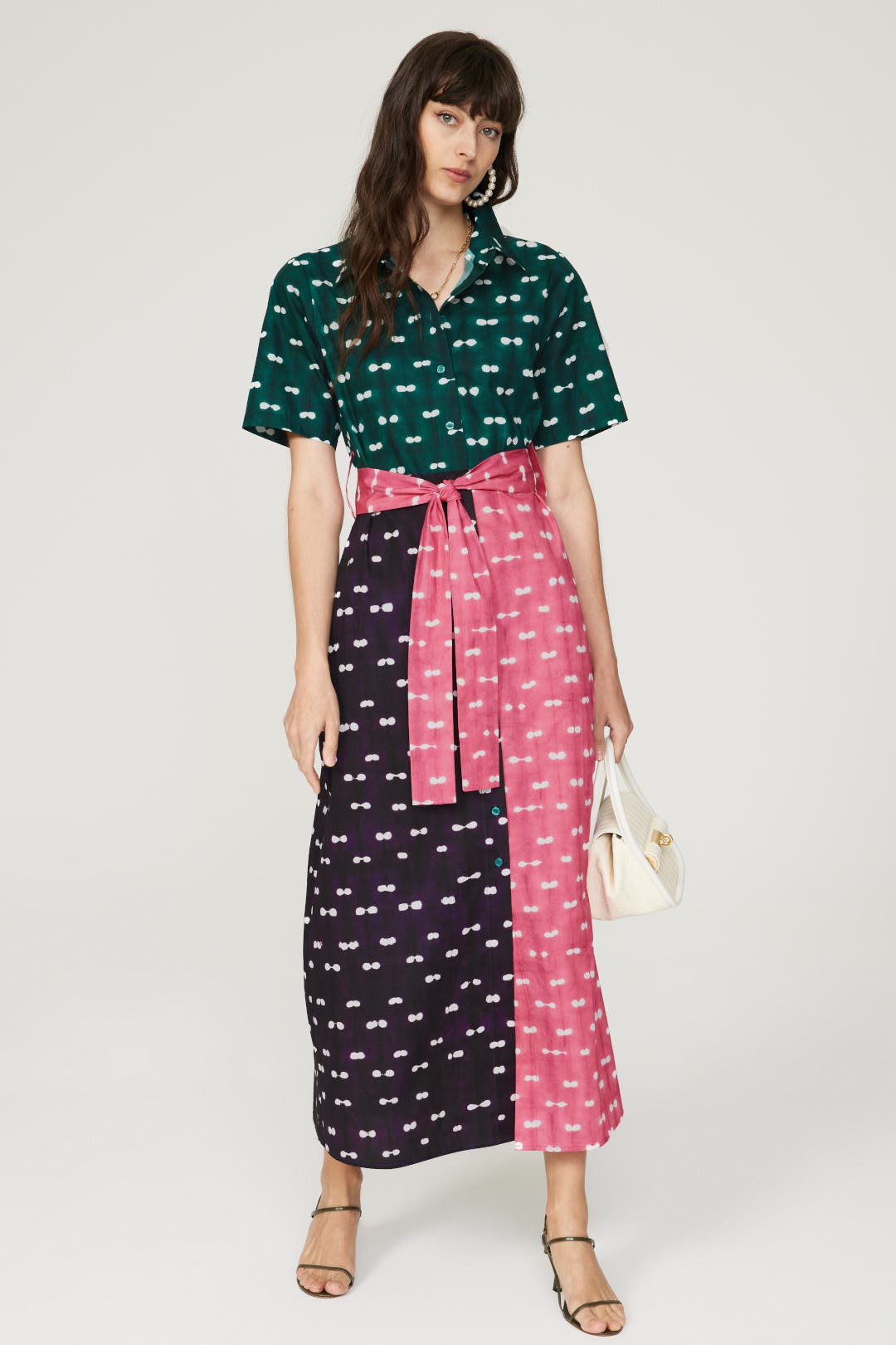 Busayo x RTR Polka Dot Shirt Dress Multicolored-print