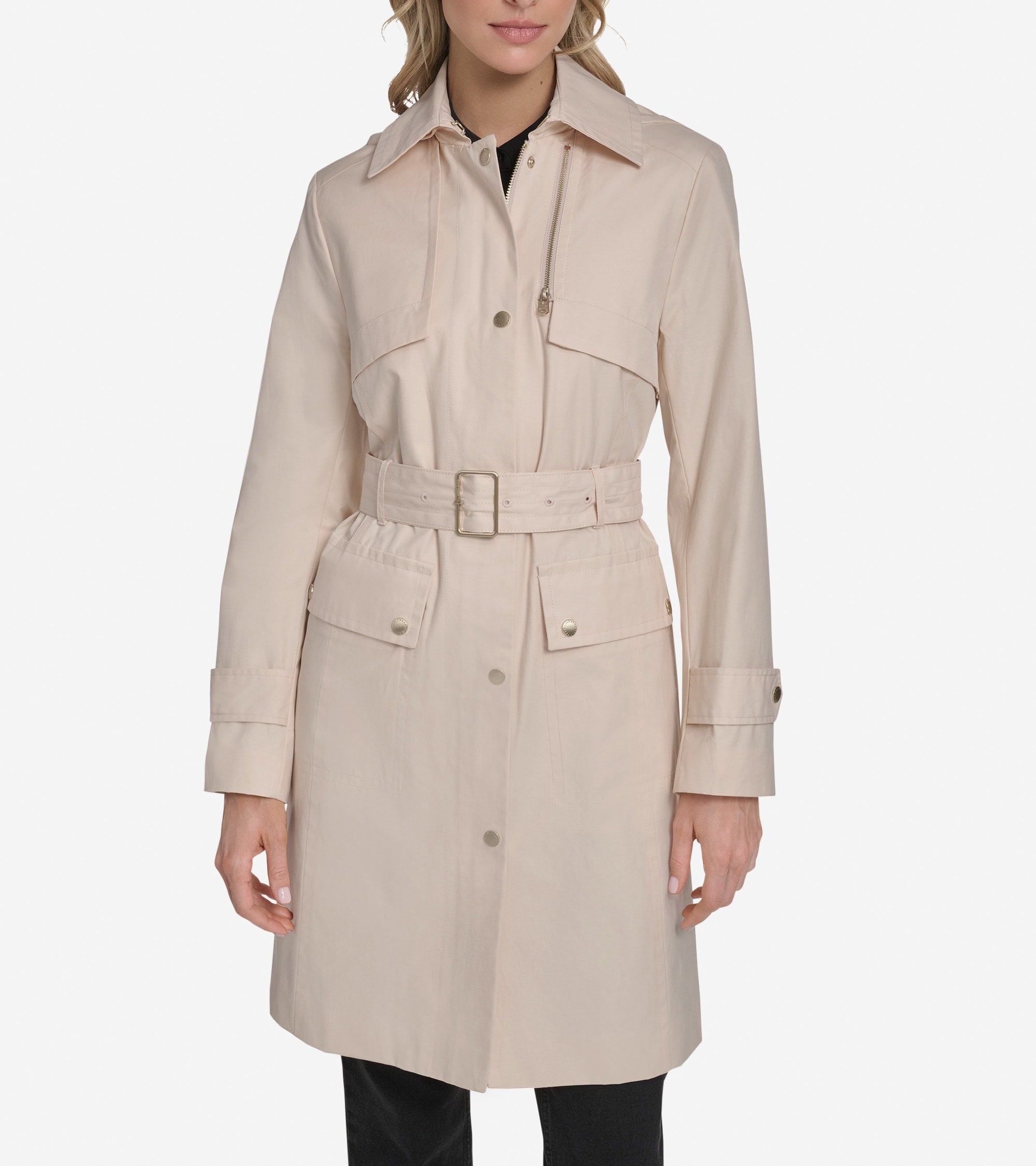 Cole Haan Women's Belted Trench Coat - Beige Size