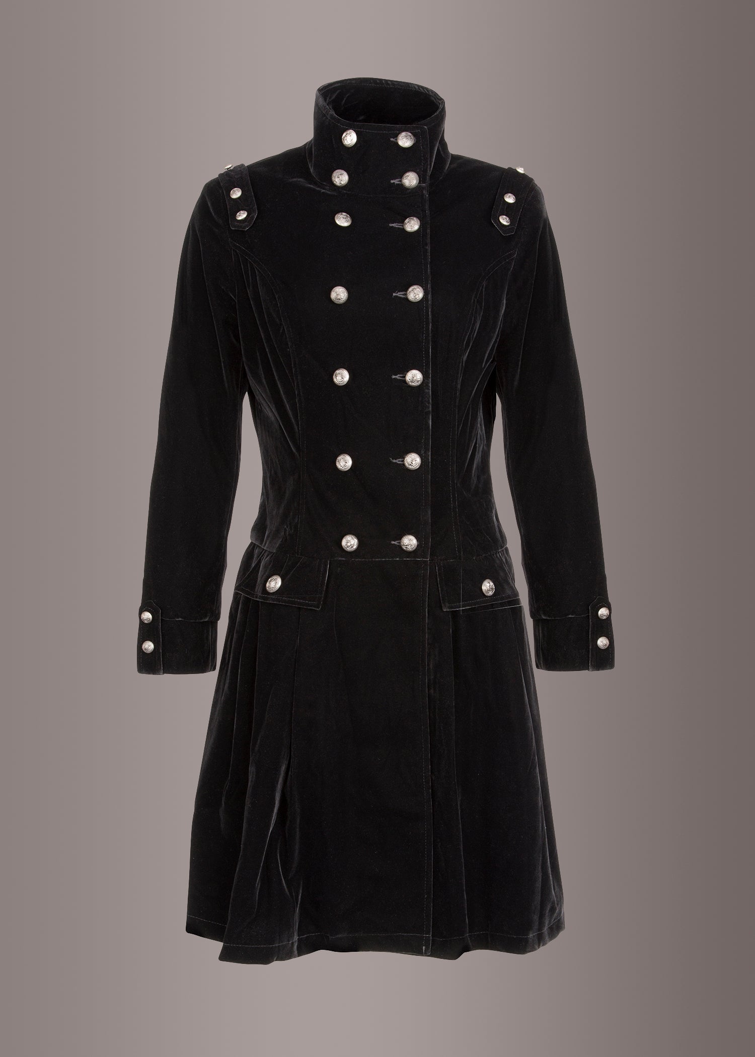 Witchy Woman Black Velvet Coat - Black
