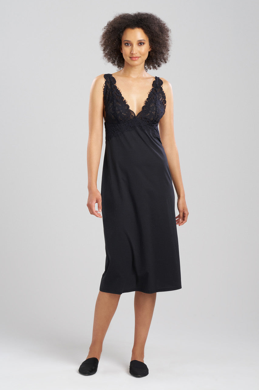 Bliss Harmony Lace V-Neck Slip Dress