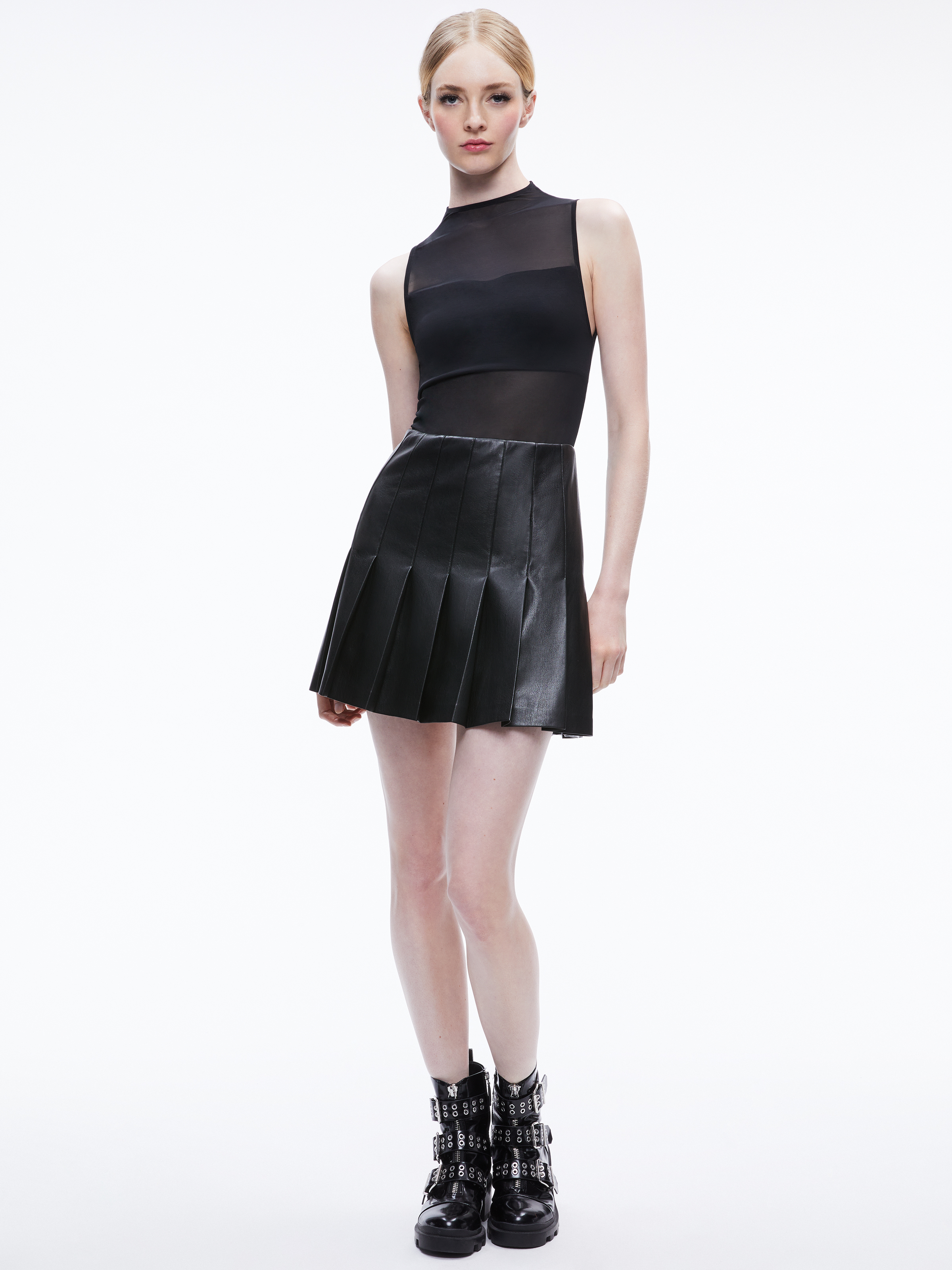 alice + olivia CHARA VEGAN MINI DRESS