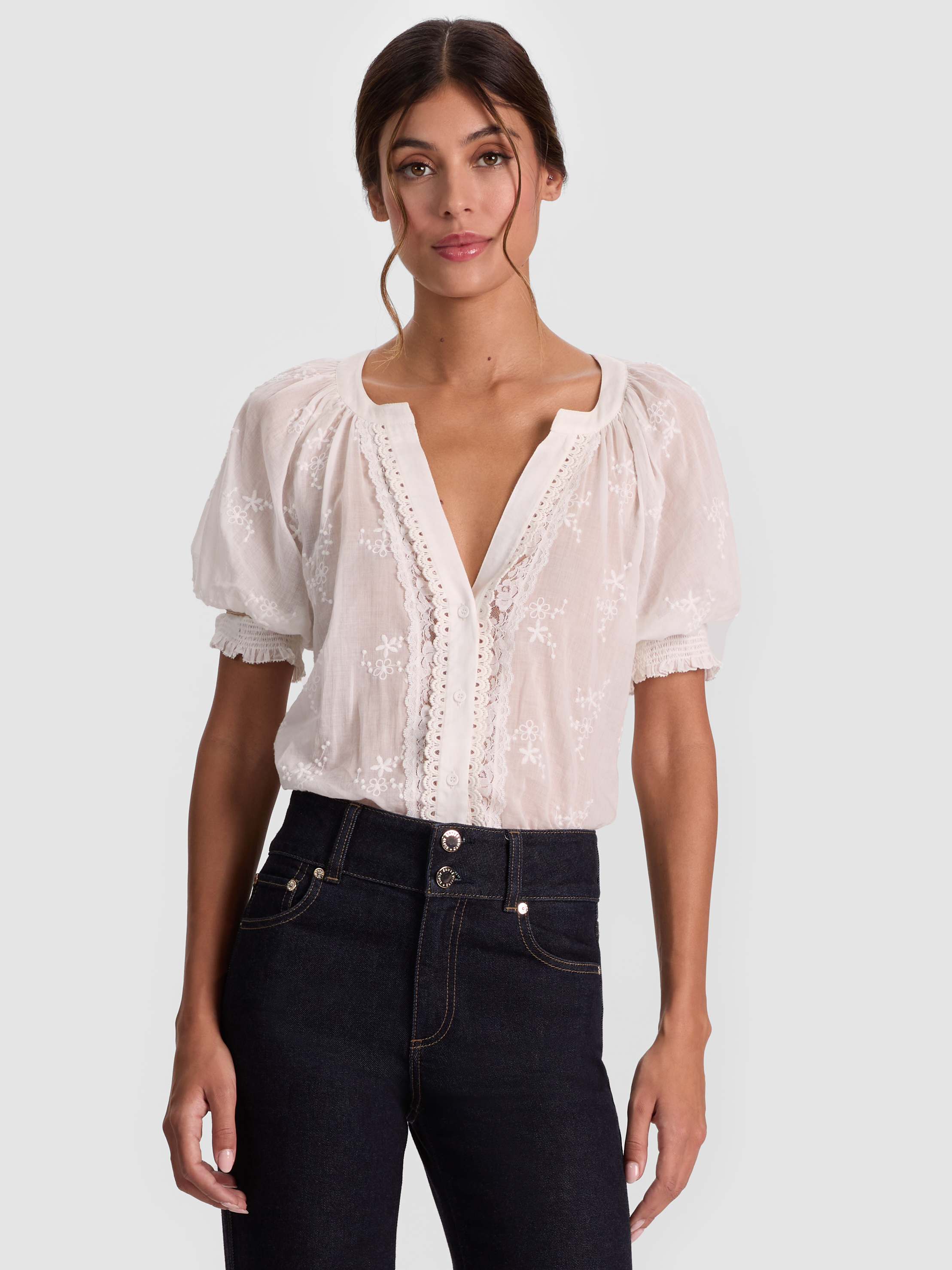 alice + olivia THALIA BUTTON DOWN BLOE