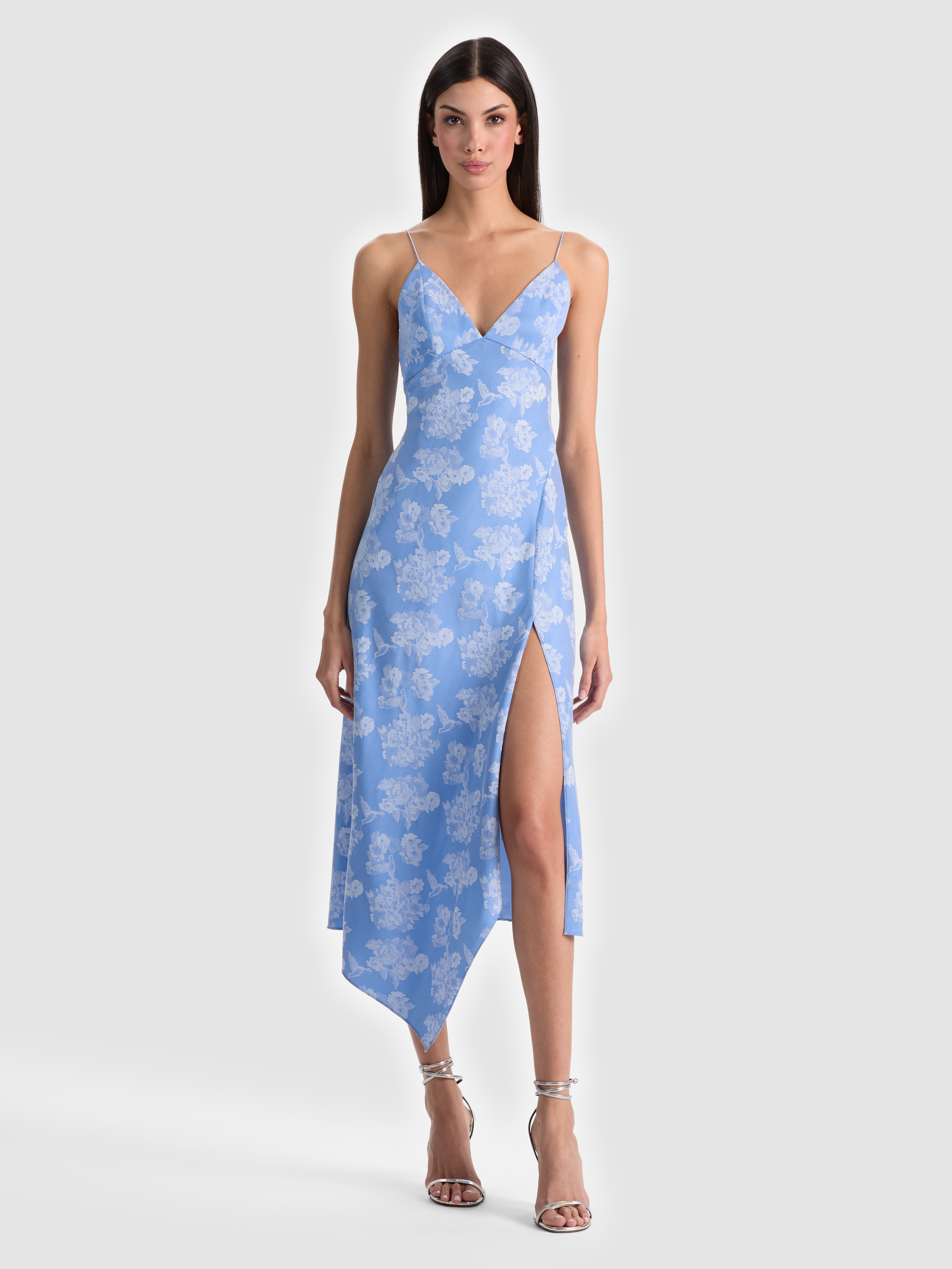 alice + olivia JULIETTA MIDI SLIP DRESS