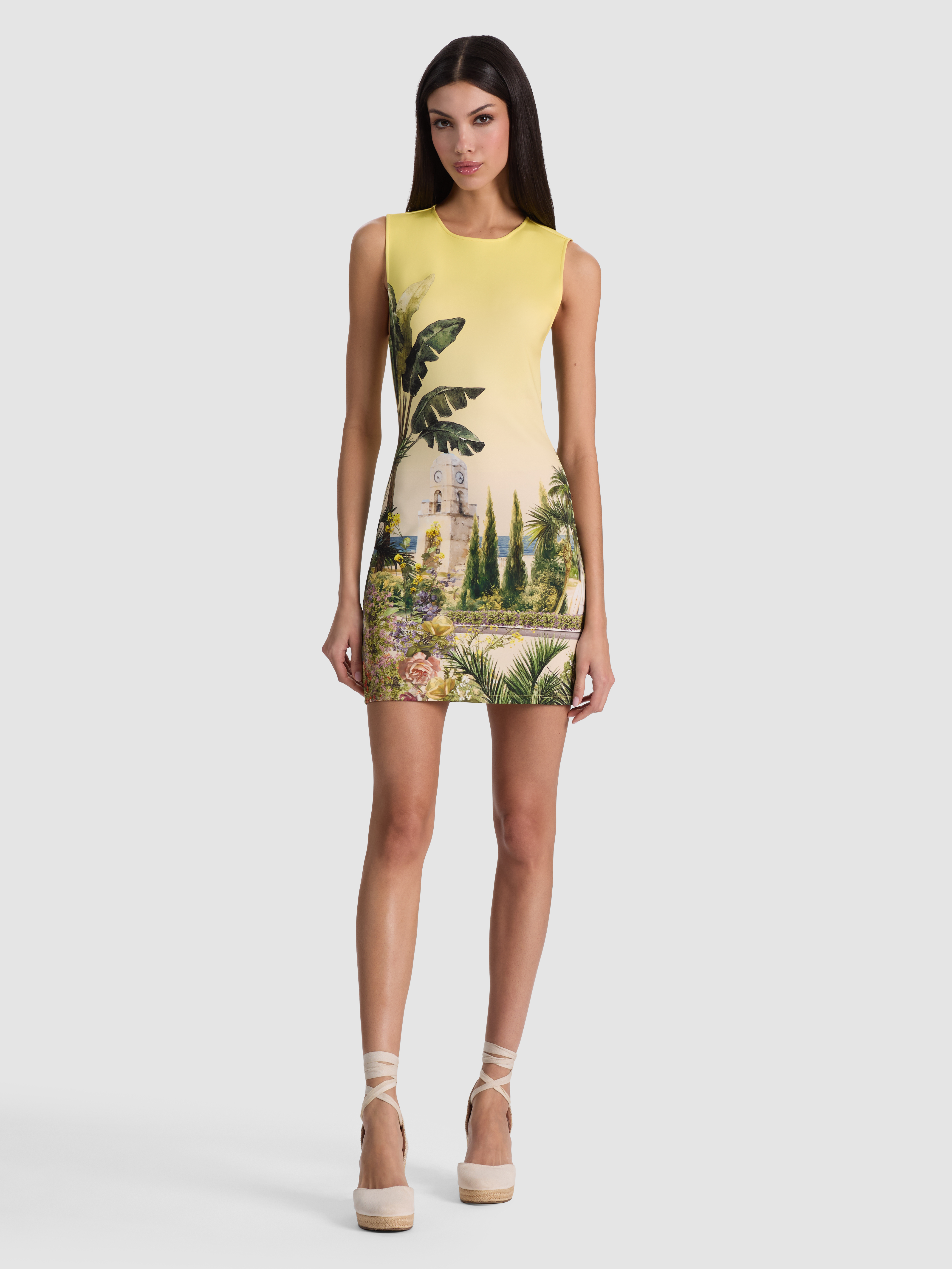 alice + olivia WYNELL STACEFACE FITTED MINI DRESS