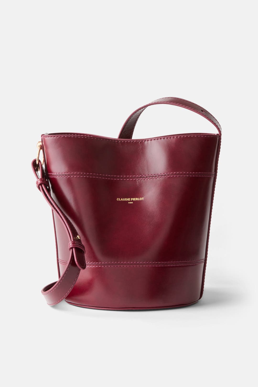 Claudie Pierlot Accessories Leather Bucket Bag Red