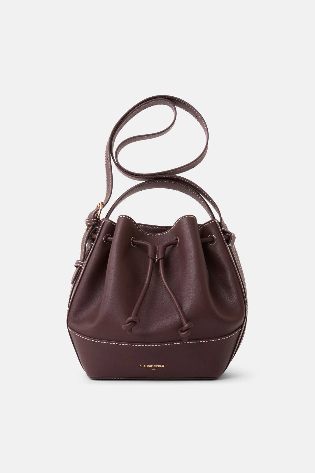 Claudie Pierlot Accessories Red Leather Bucket Bag Red