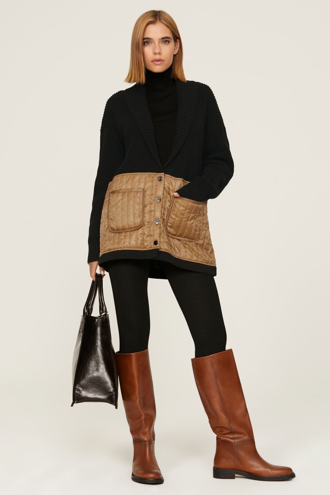 Central Park West Porter Cardigan Black-brown