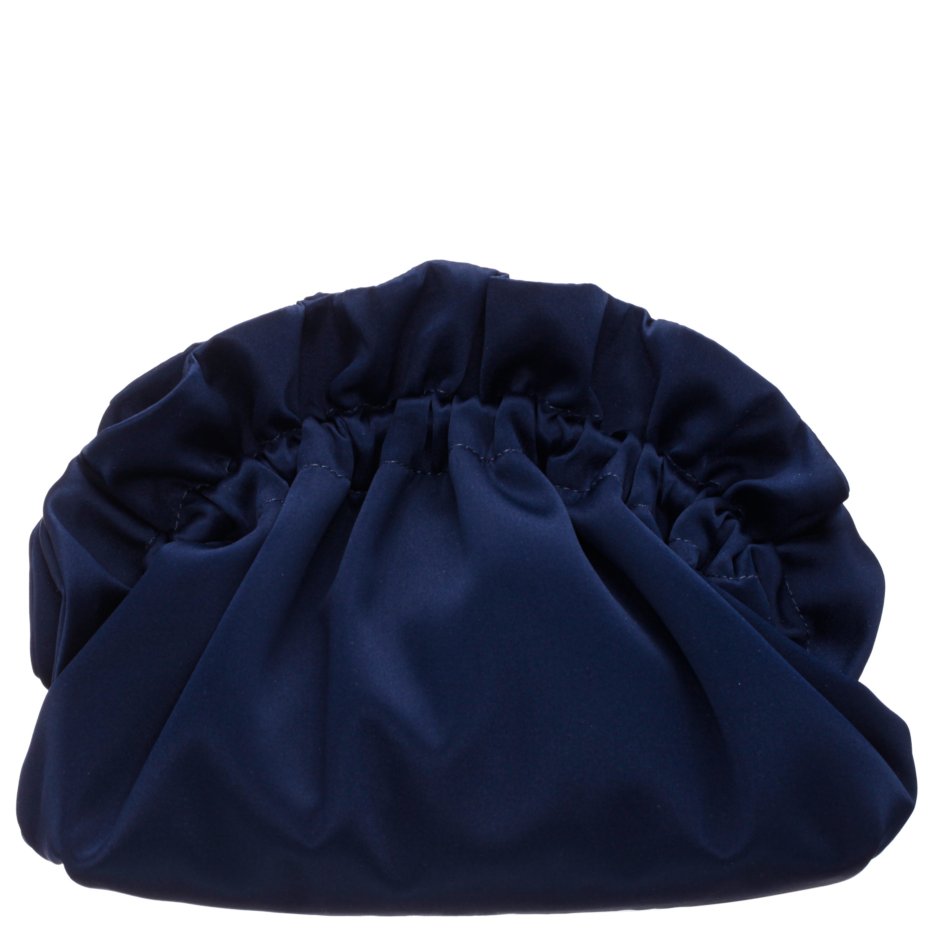 Womens Cristy New Navy Satin Gathered Crossbody Pouch Bag