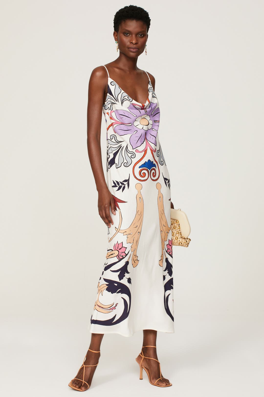 Carolina K Scrolls Slip Dress Multicolored-print