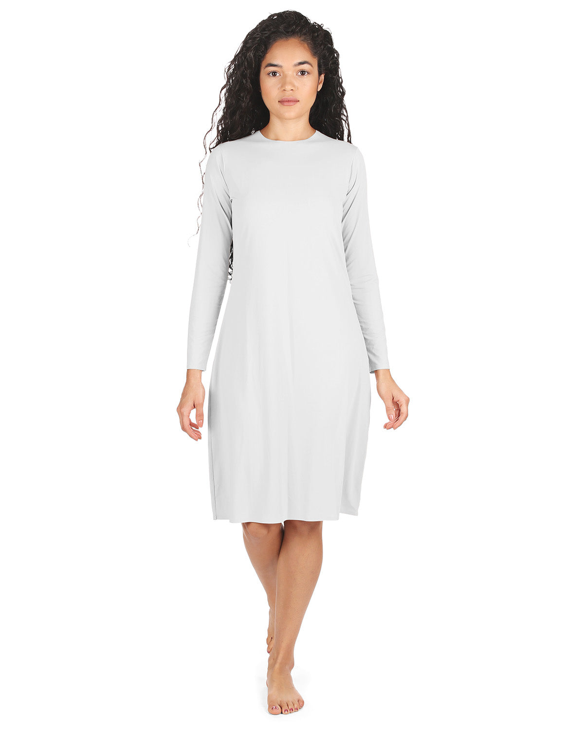 Women's Bonded Long Sleeve Slip Dress - X-Large White