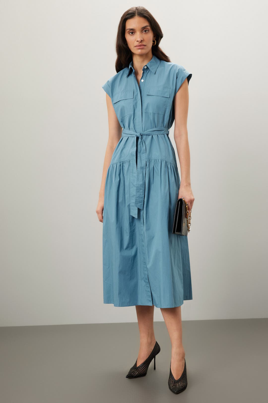 Derek Lam Crosby Laurel Shirt Dress Blue