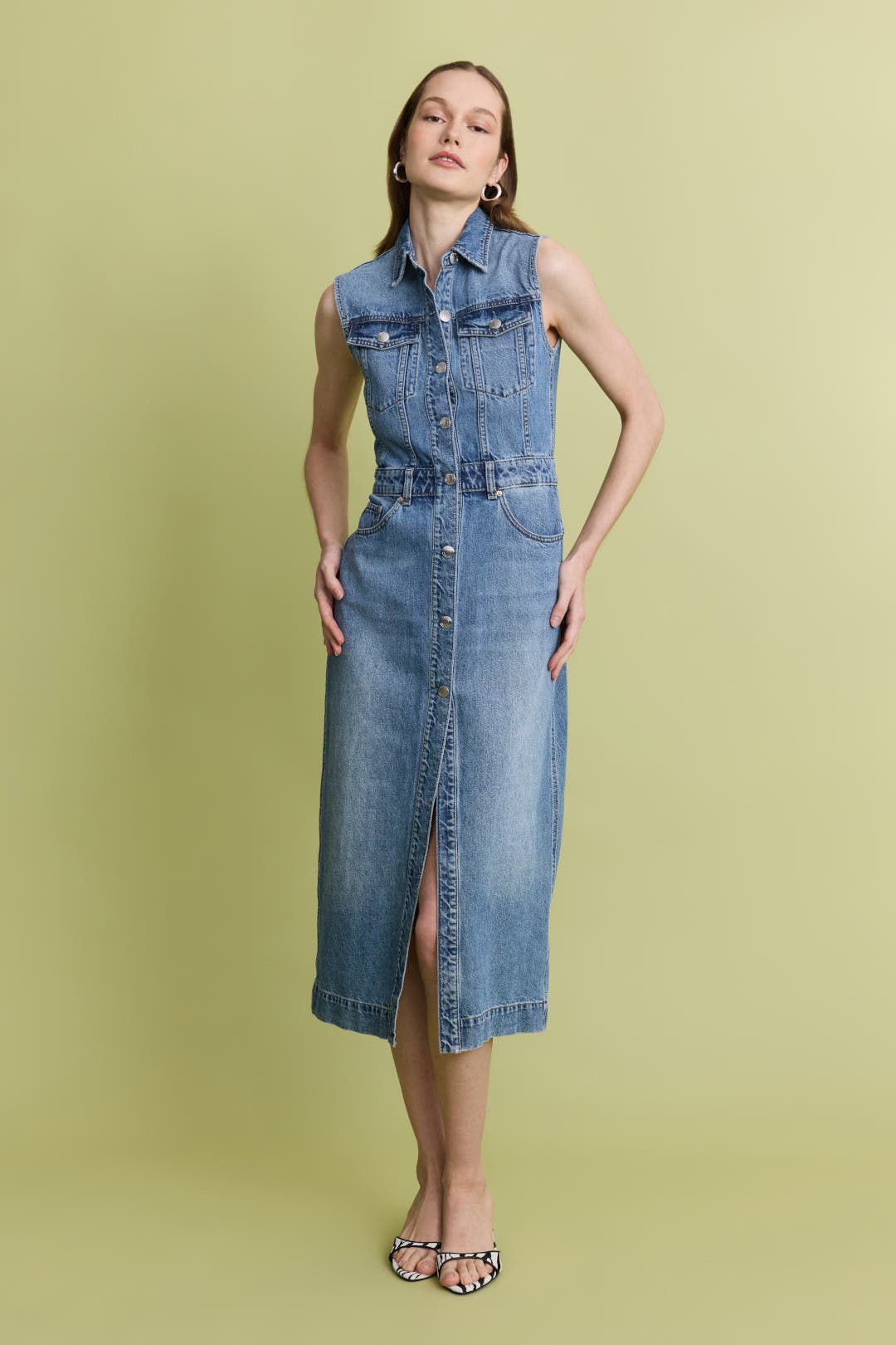 Dl Denim Vest Dress Blue