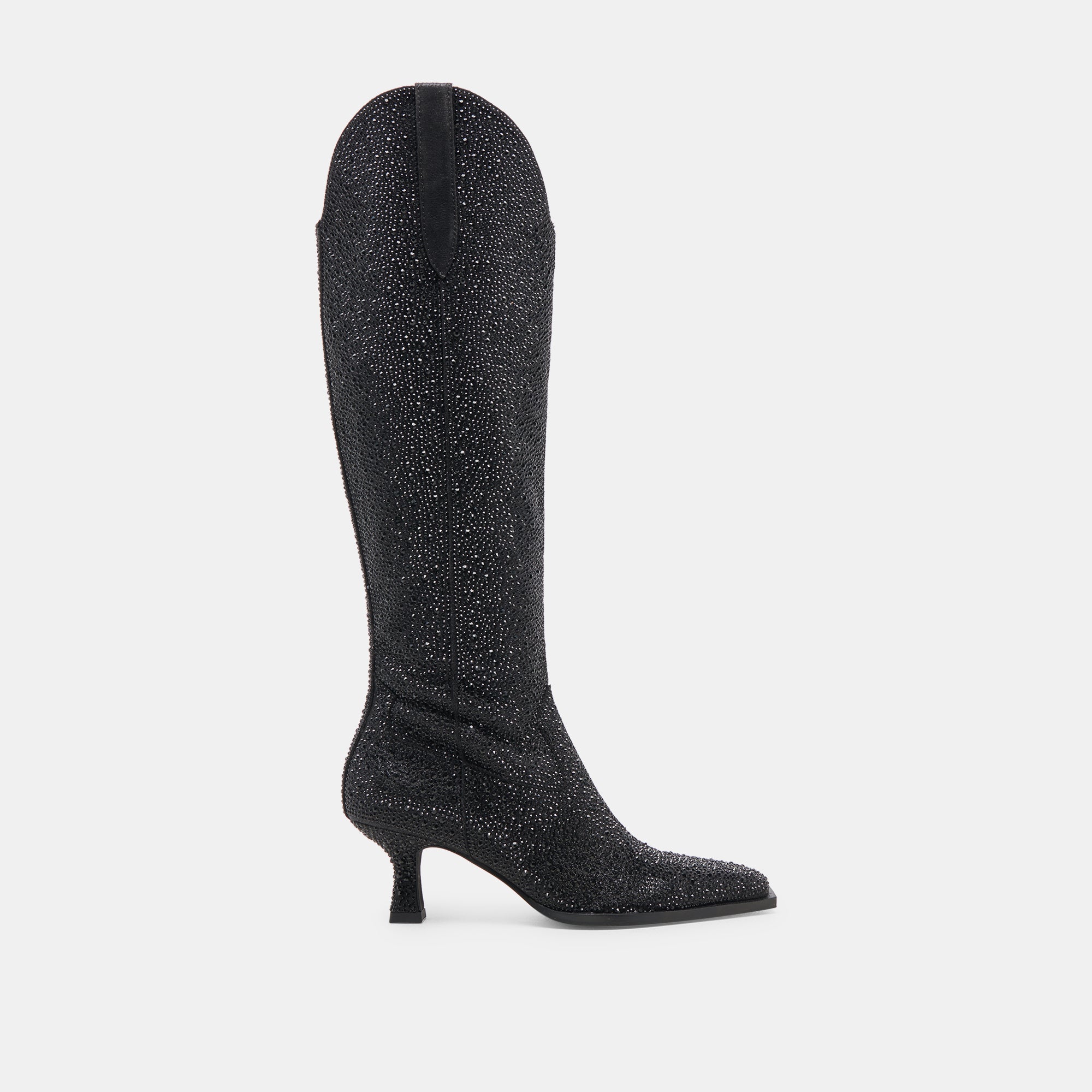 Ariana Crystal Boots in Black Metallic Crystal Size By Dolce Vita