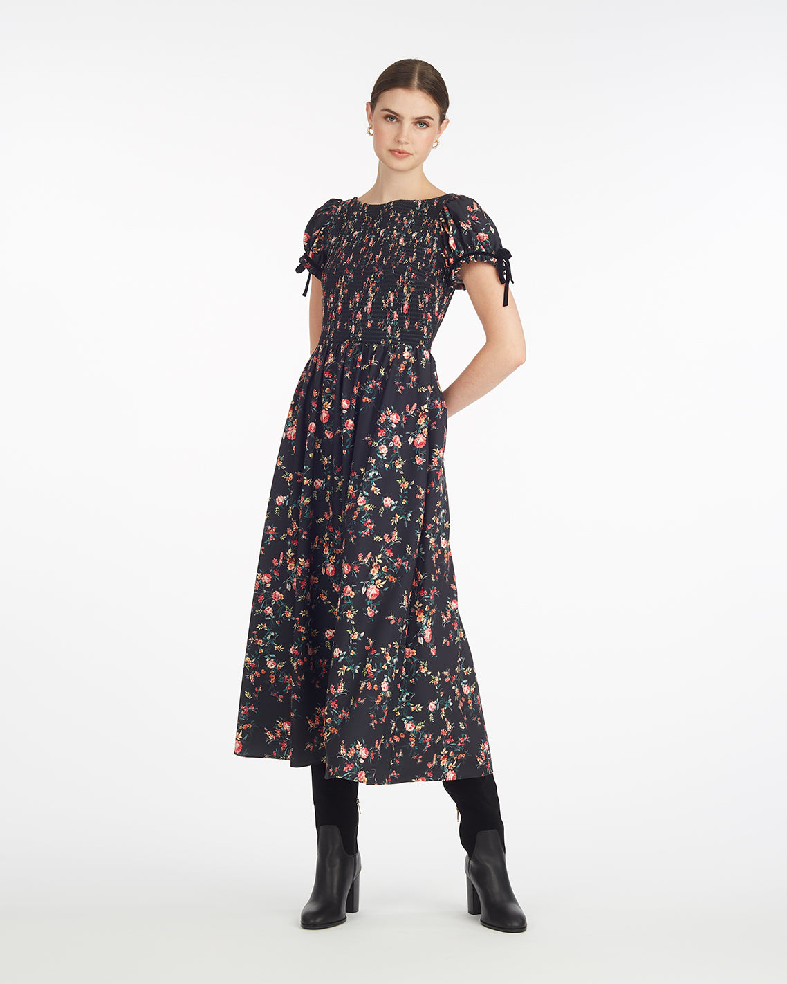 Kelsey Smocked Midi Dress