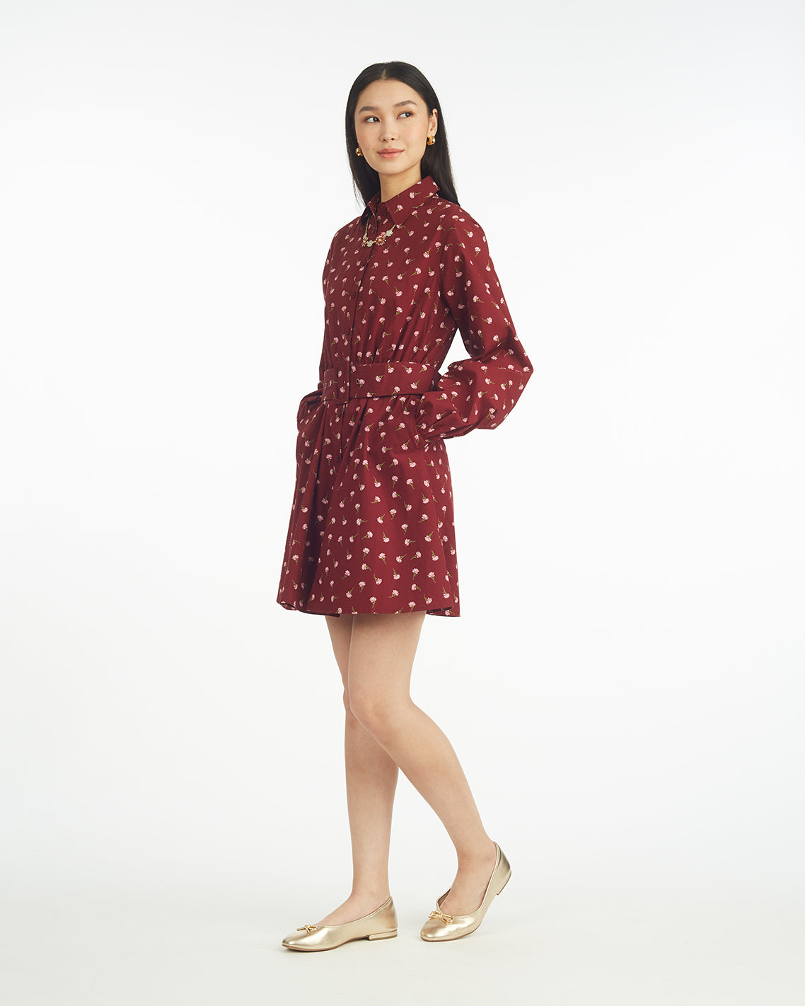 Lily Long-Sleeve Mini Dress