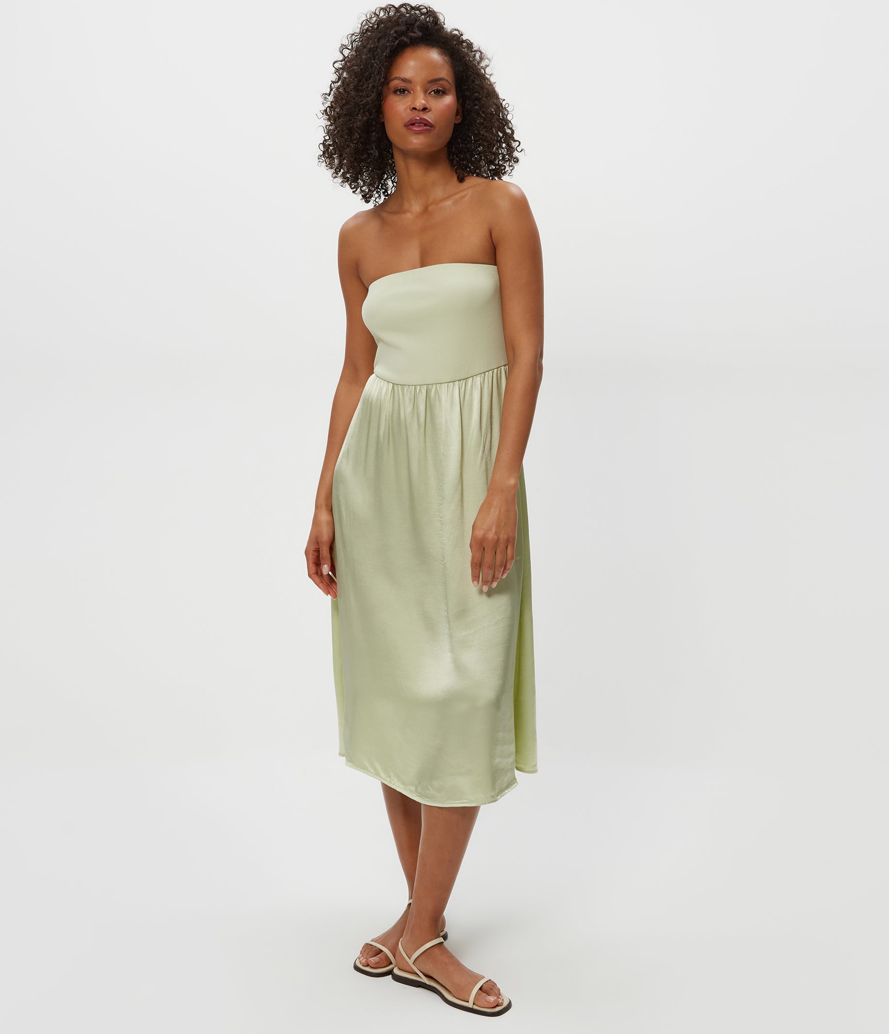 Solange Satin Midi Dress