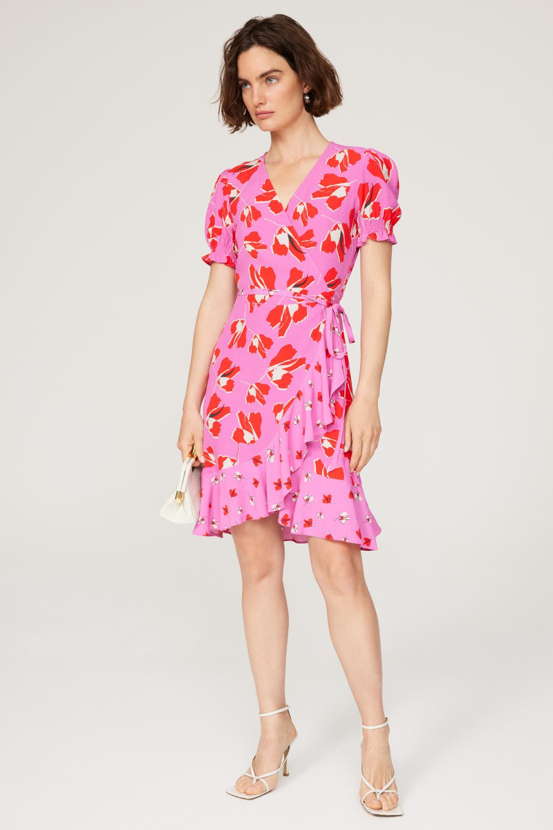 Diane von Furstenberg Emilia Mini Dress Pink-multicolored-print