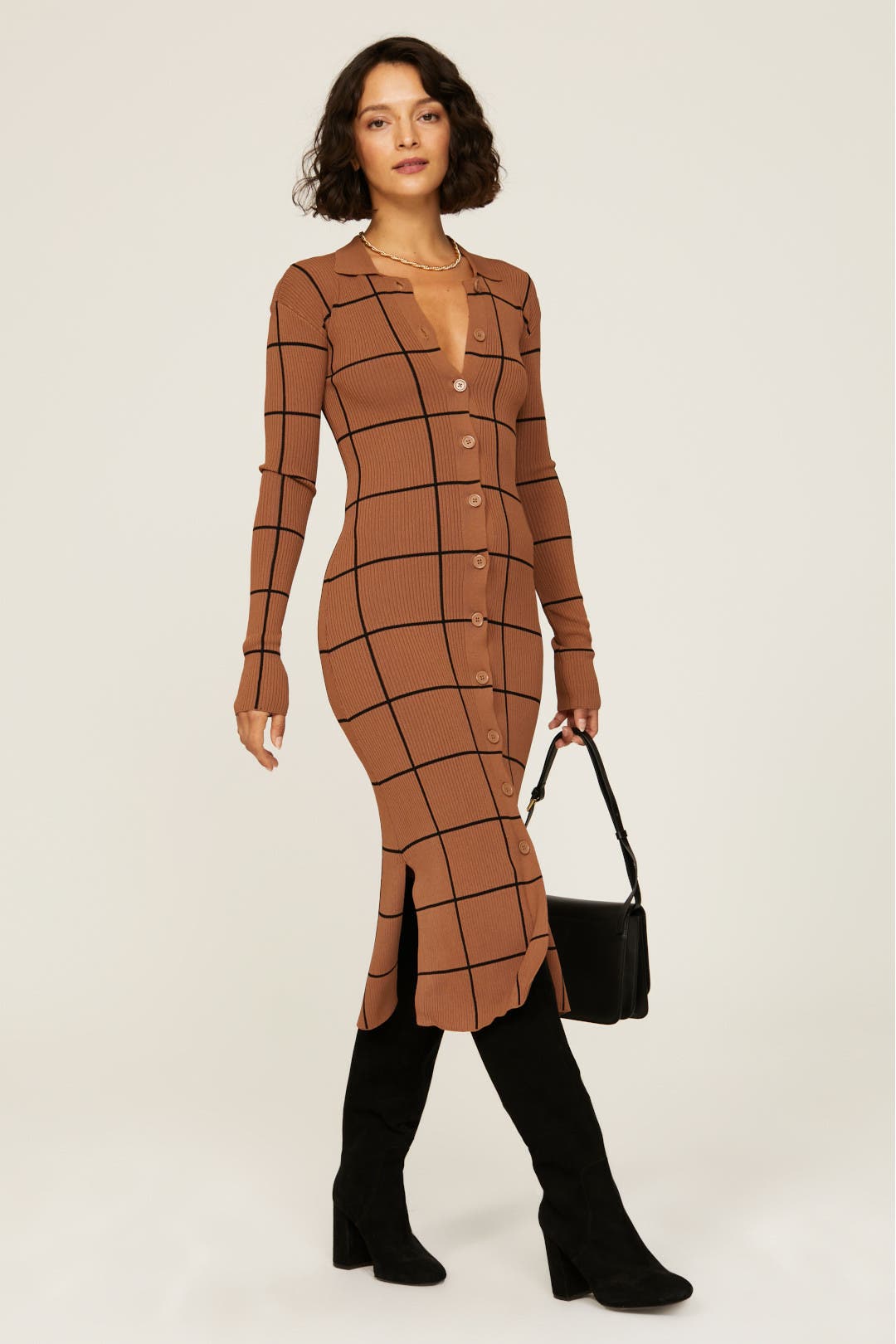 Equipment Celestia Dress Brown-print