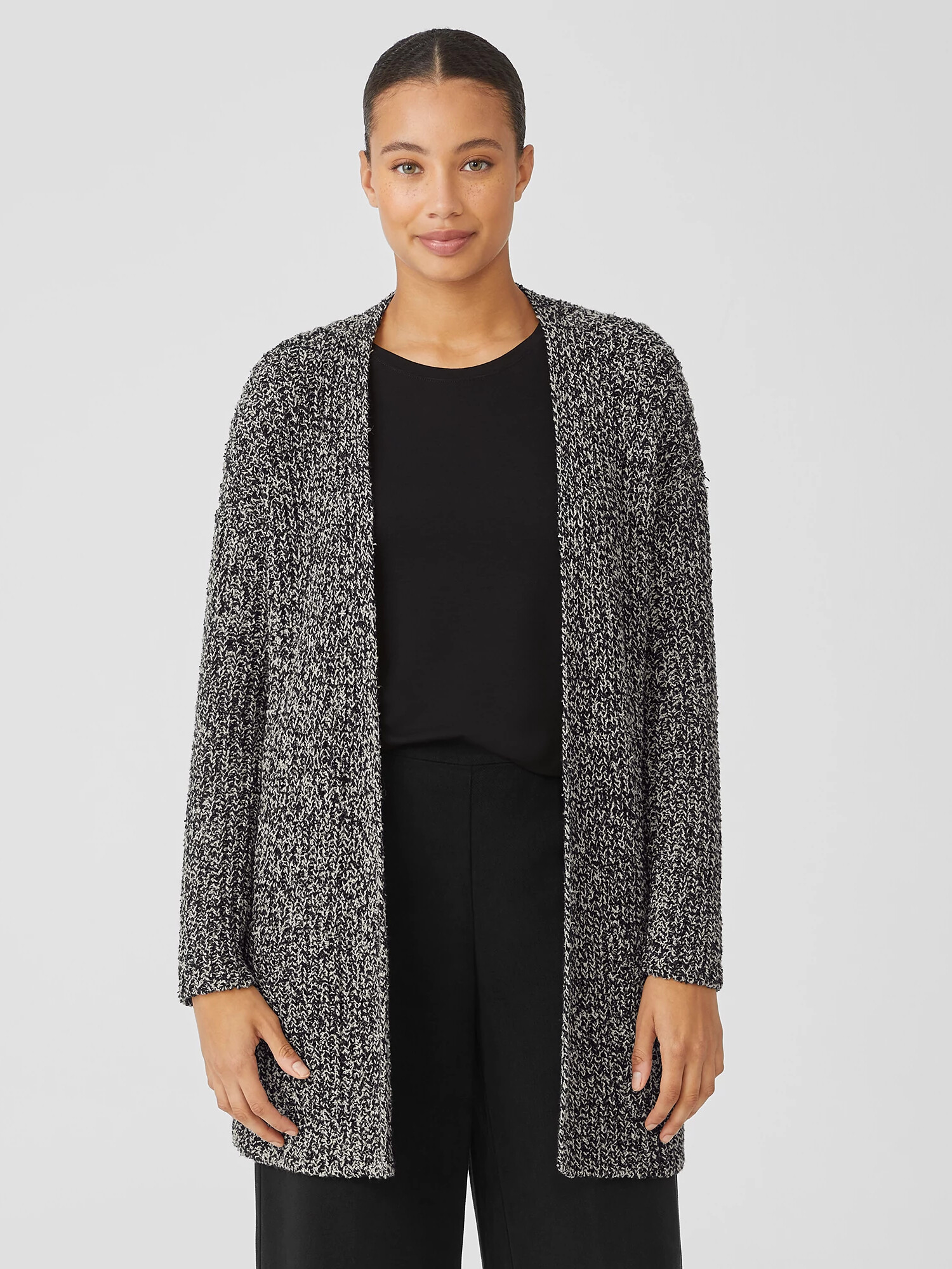 Peruvian Organic Cotton Boucle Cardigan