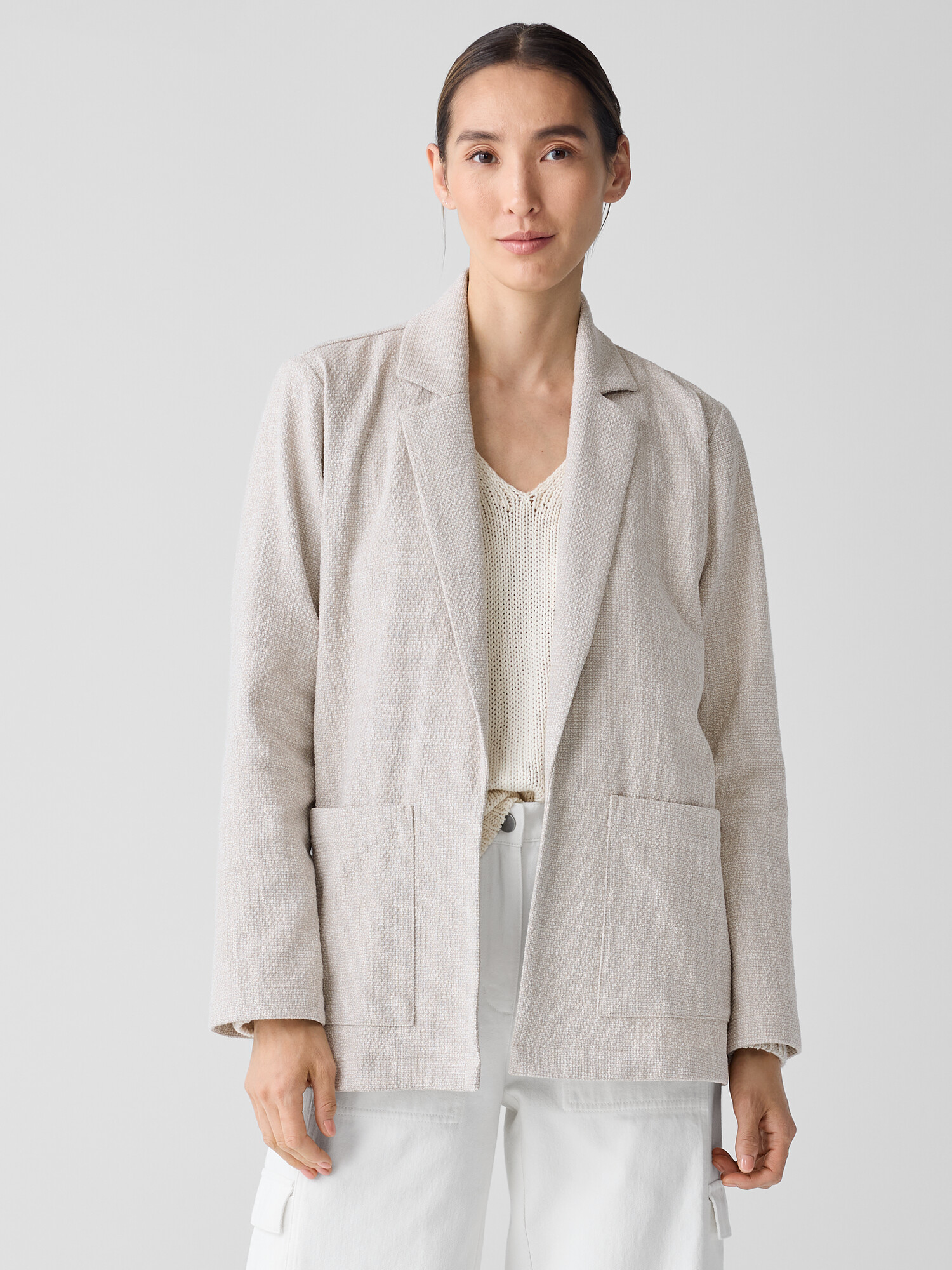 Organic Cotton Tweed Blazer