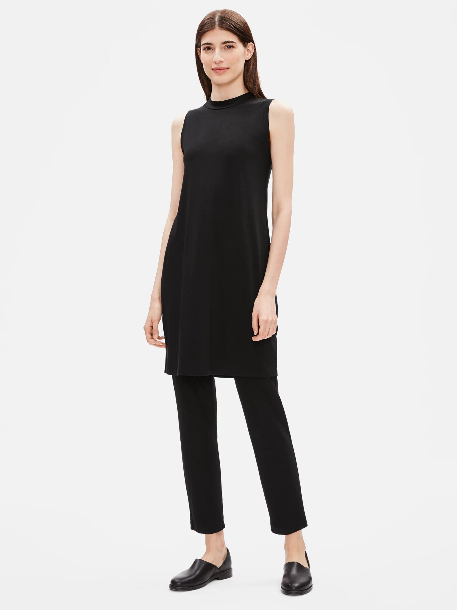Tencel Jersey Mock Neck Dress