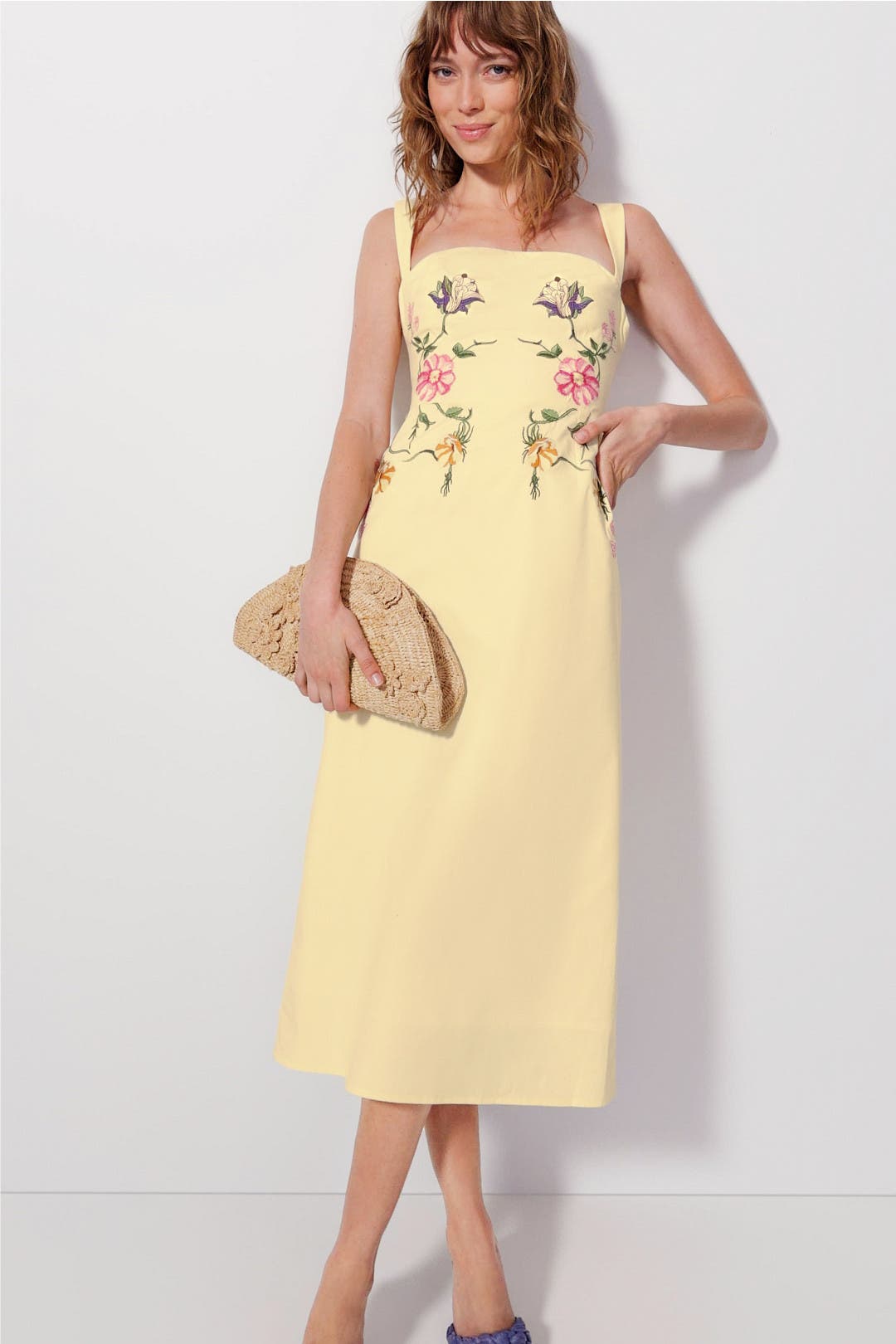 Fanm Mon Umut Embroidered Dress Yellow-multicolored-print