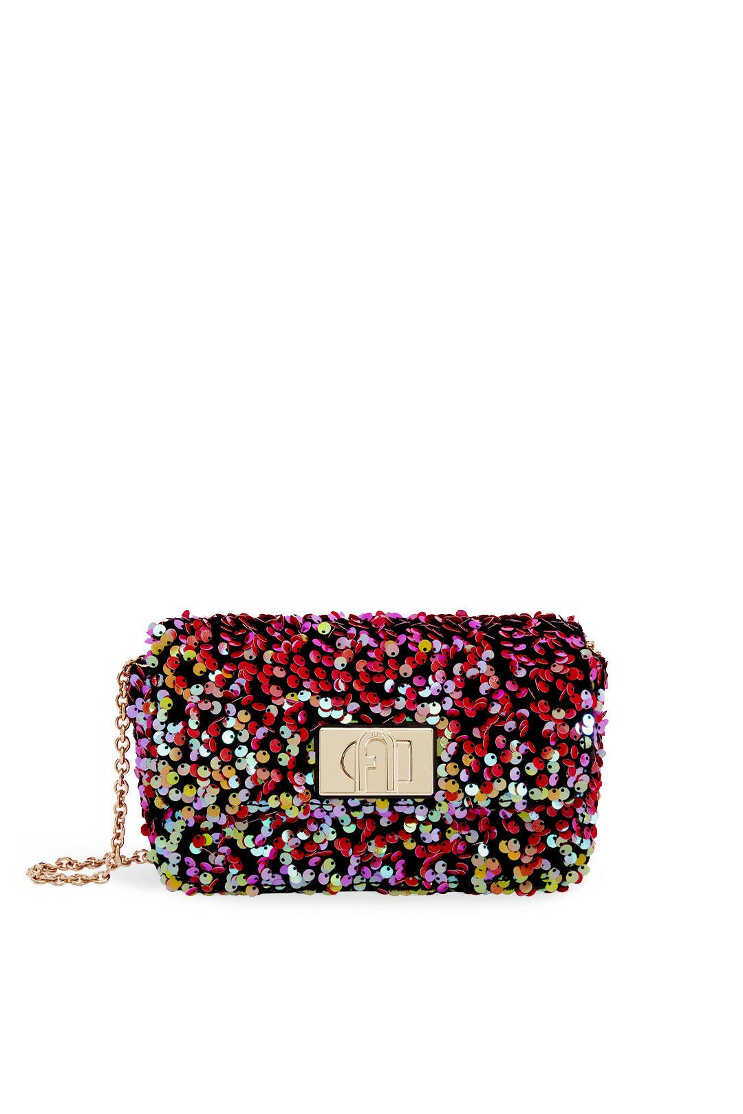 Furla Sequin Mini Crossbody Bag Red-multicolored