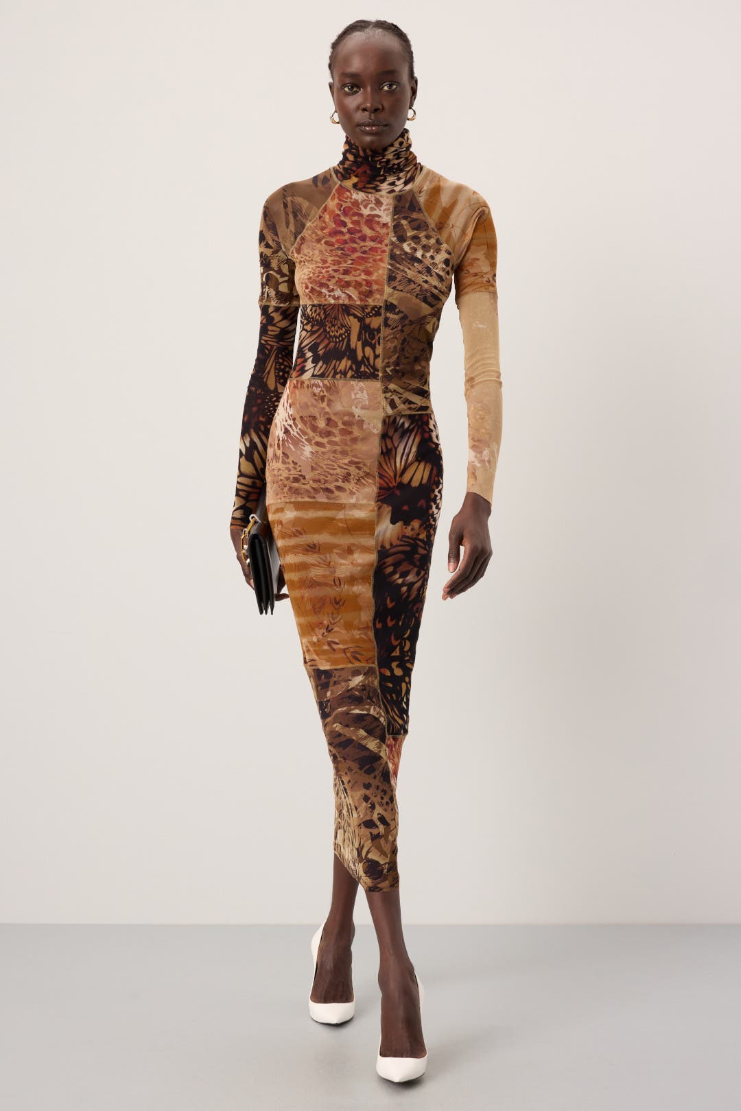 Fuzzi Abito Midi Dress Brown-print