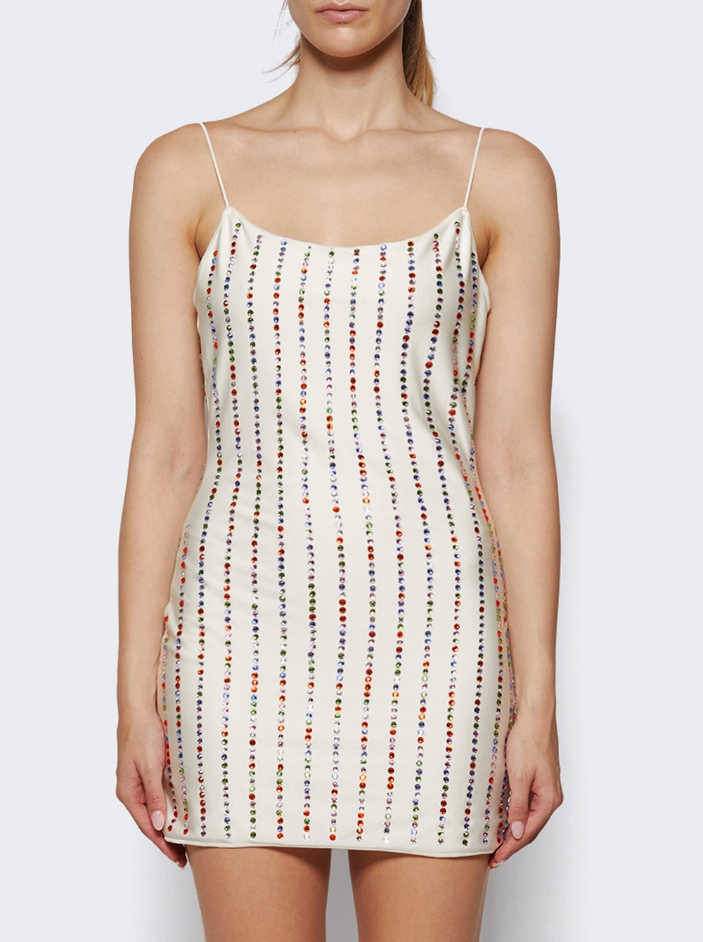 Soft Gem Mini Dress White And Multicolor