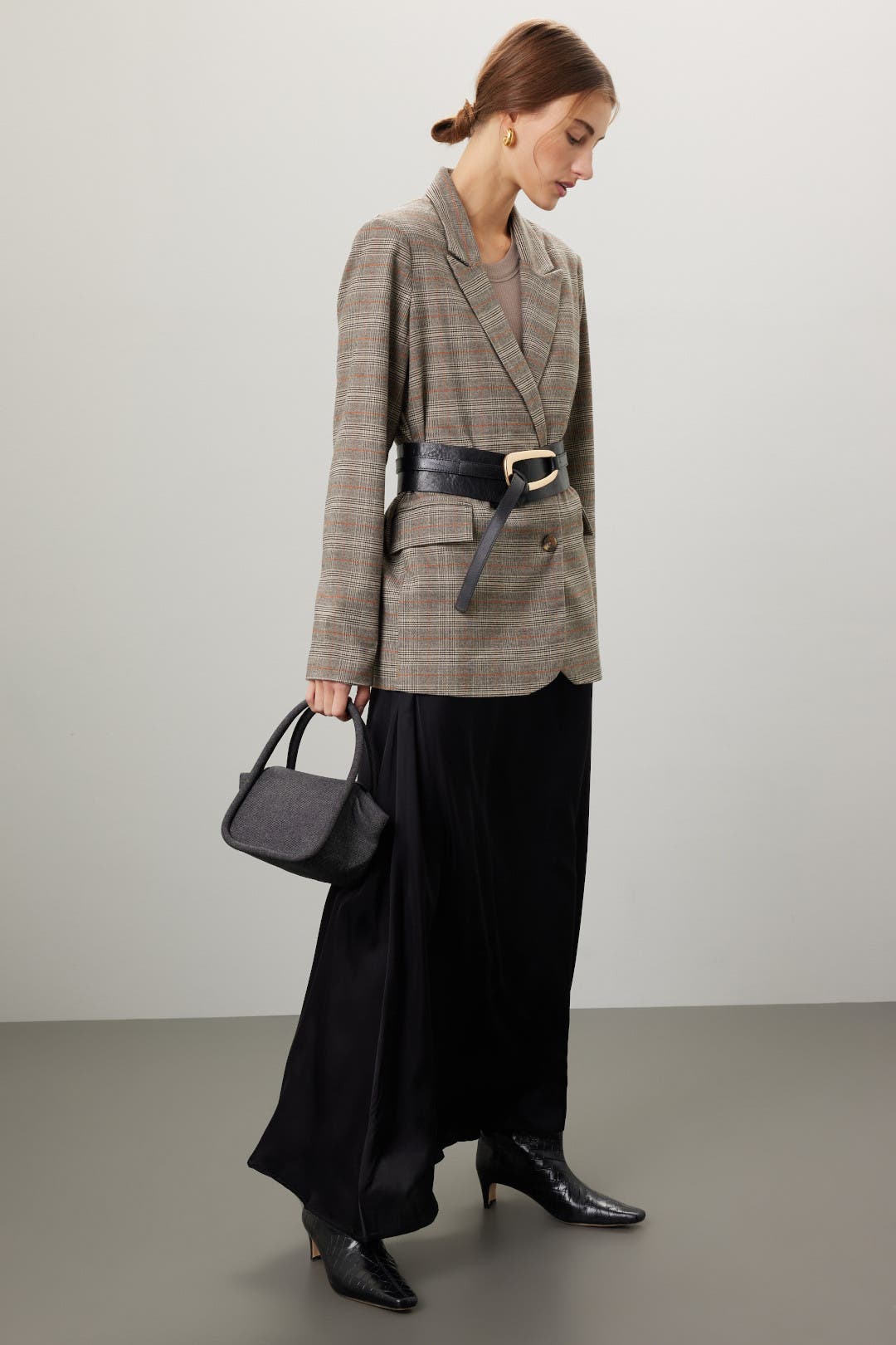 Great Jones Plaid Blazer Brown-multicolored-print