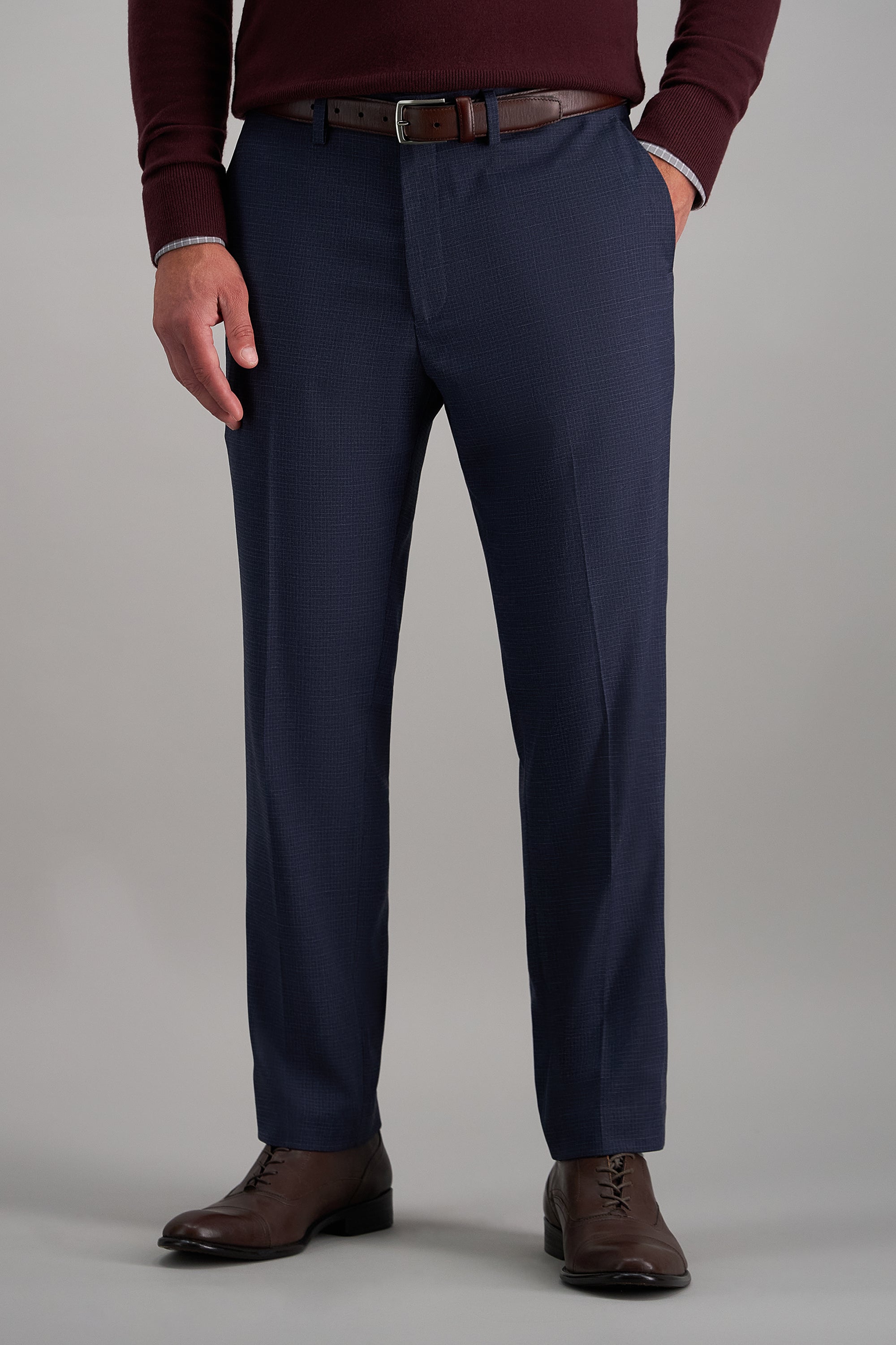 Haggar Mini Glen Plaid Dress Pants