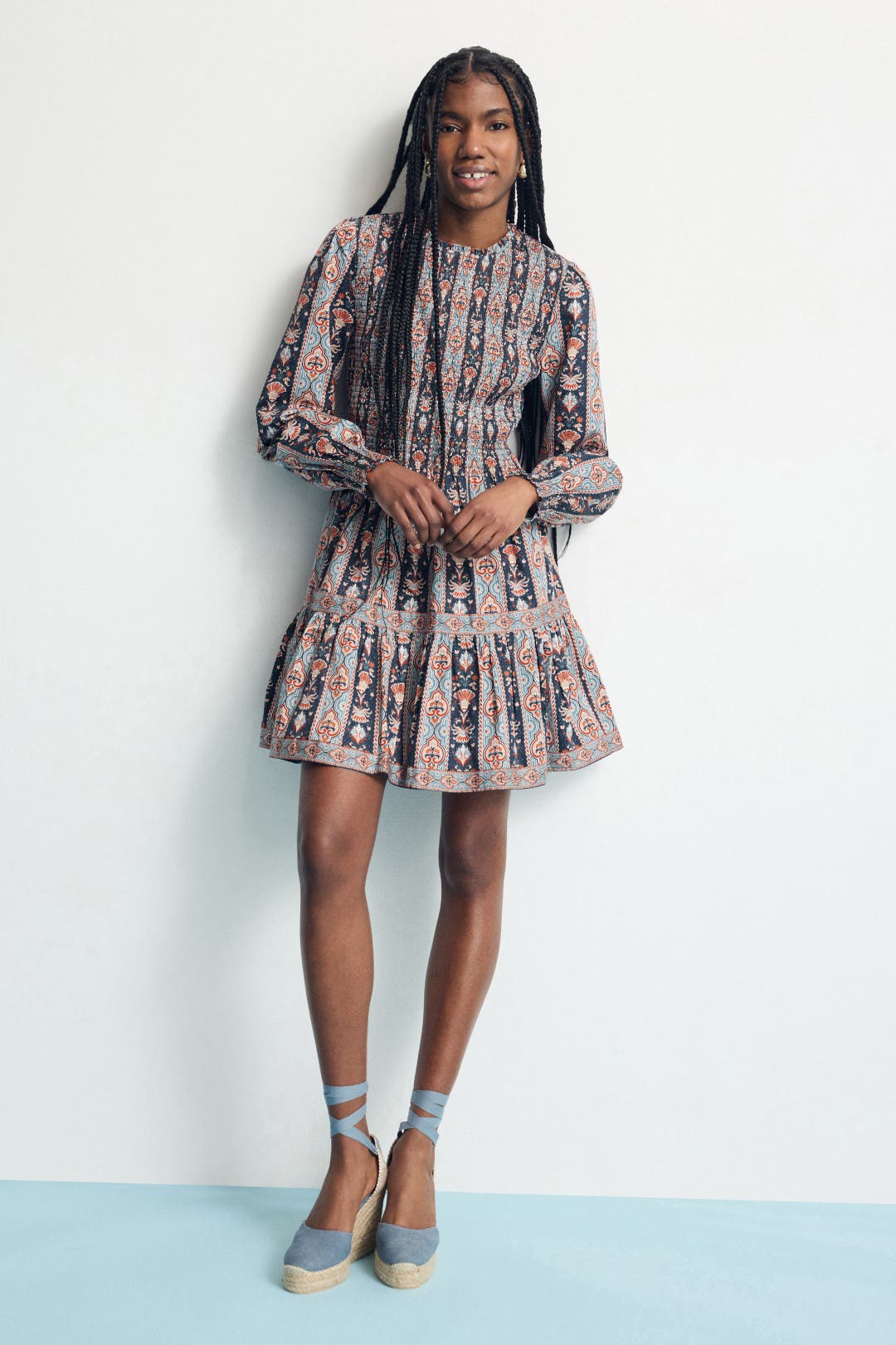 Hill House Home Viviana Mini Nap Dress Multicolored-blue-print