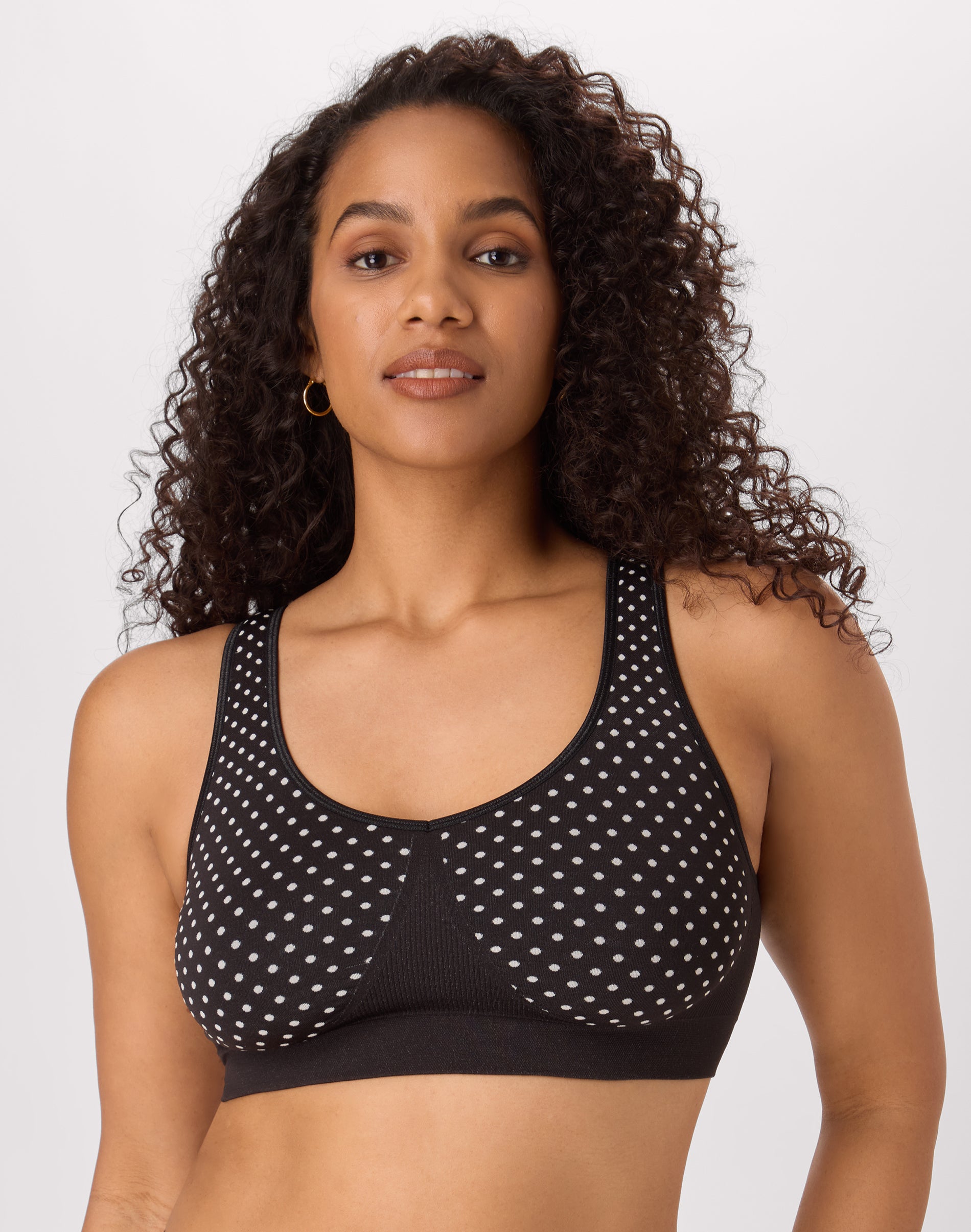 Bali One Smooth U Support Bralette Yjj Black WWhite Dot