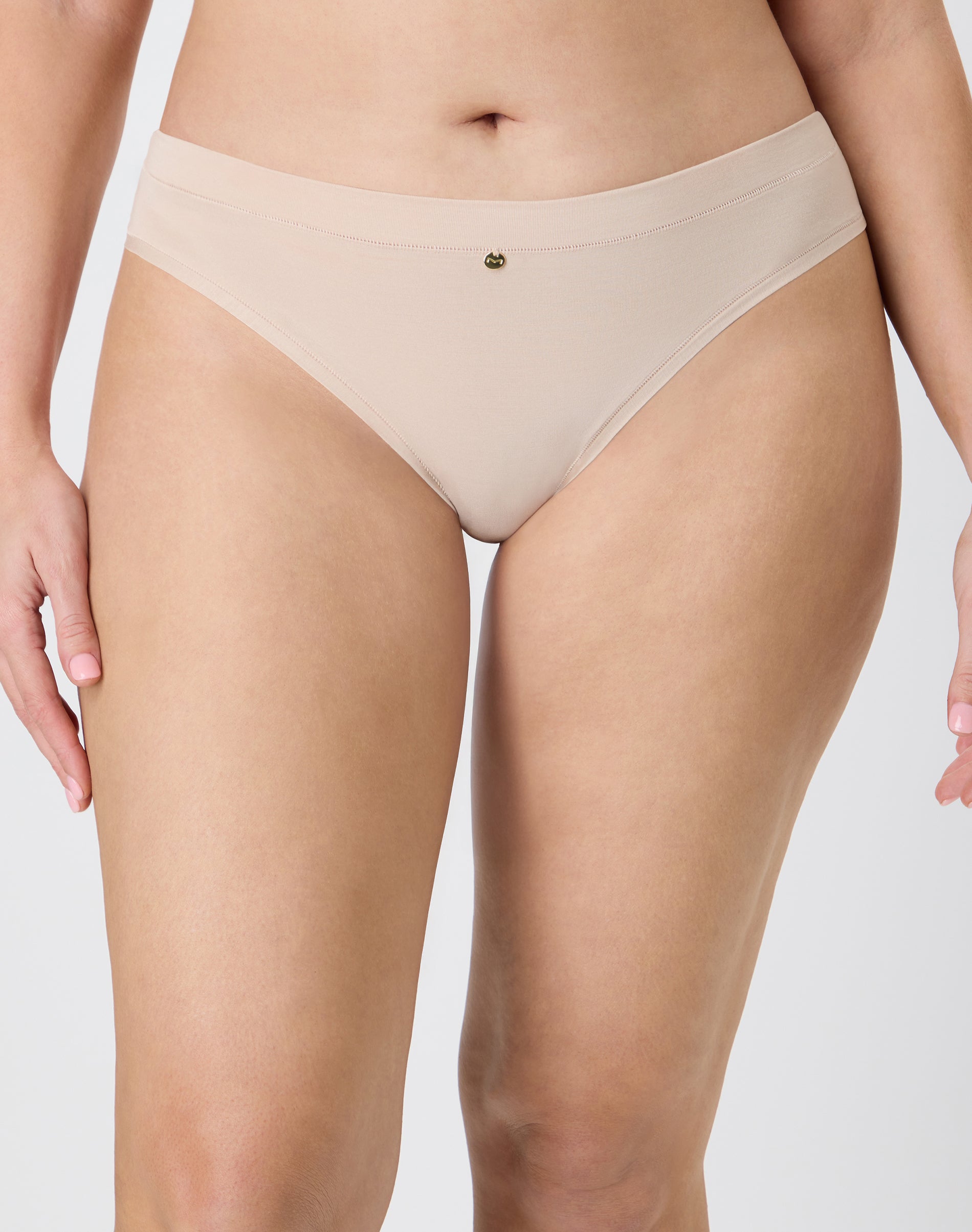 Maidenform Mid-Rise Stretch Bikini Almond S Women's