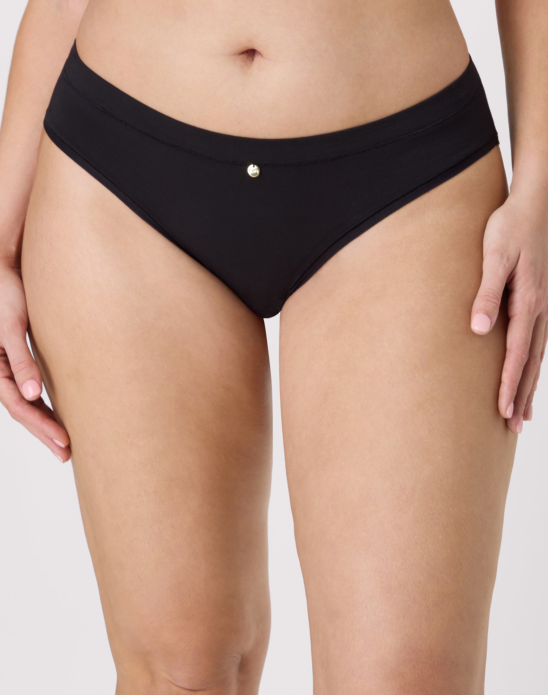 Maidenform Mid-Rise Stretch Bikini Black S Women's