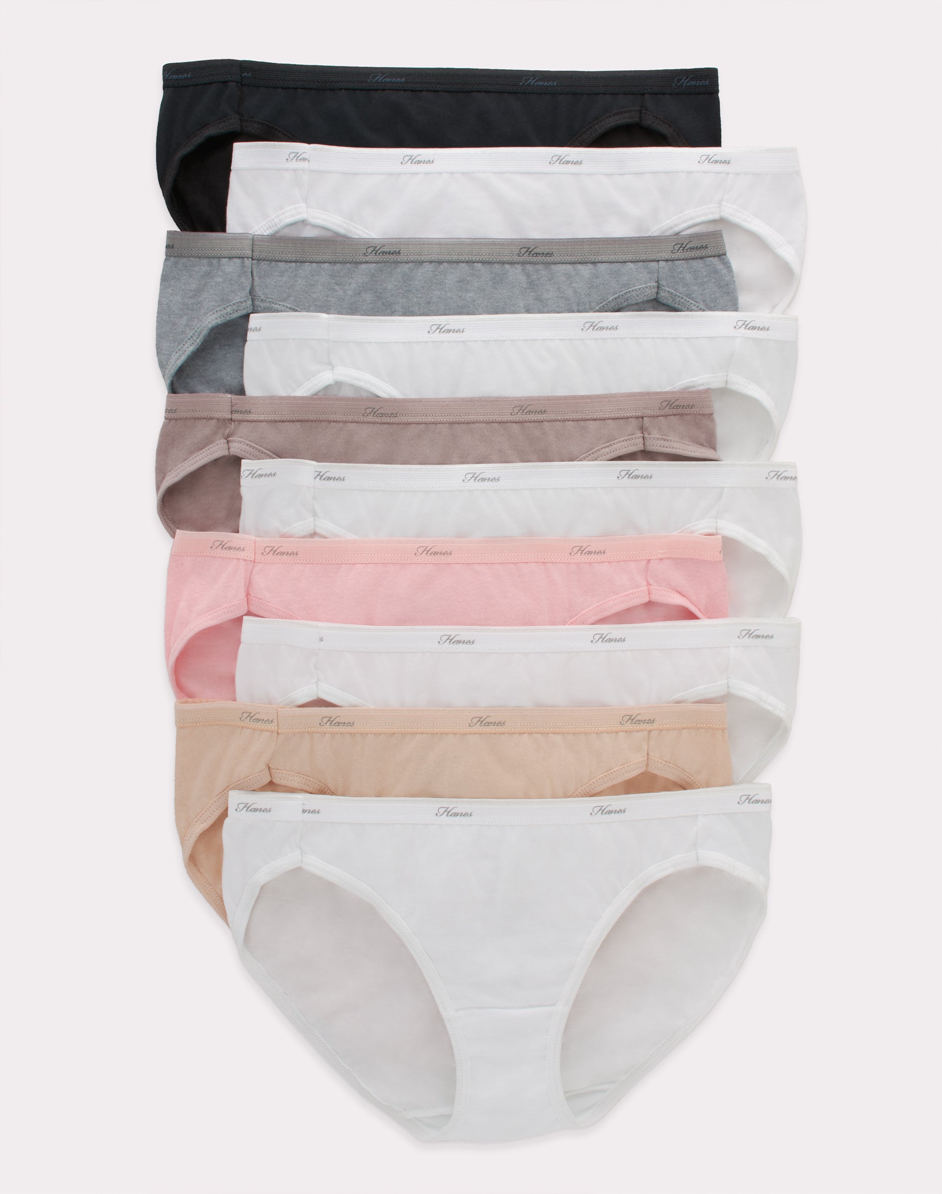Hanes Women's Cotton Bikini Underwear, Cool Comfort, -Pack Assorted