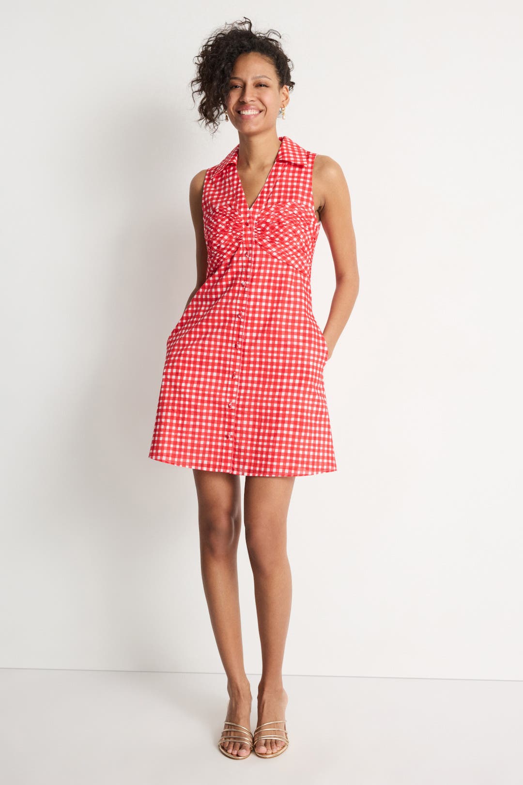 Hutch Colt Mini Dress Red-white-print