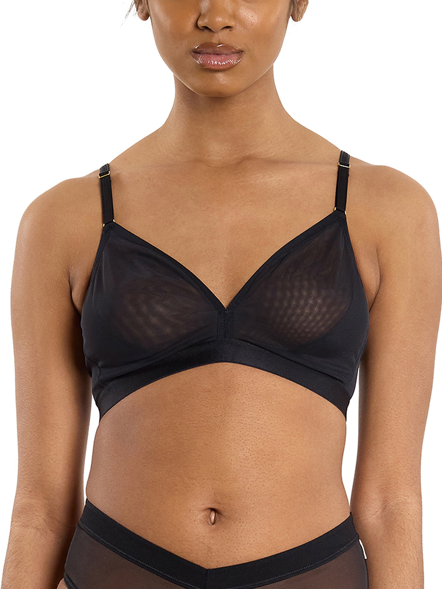 Hanky Panky Women's Mesh Triangle Bralette - Black