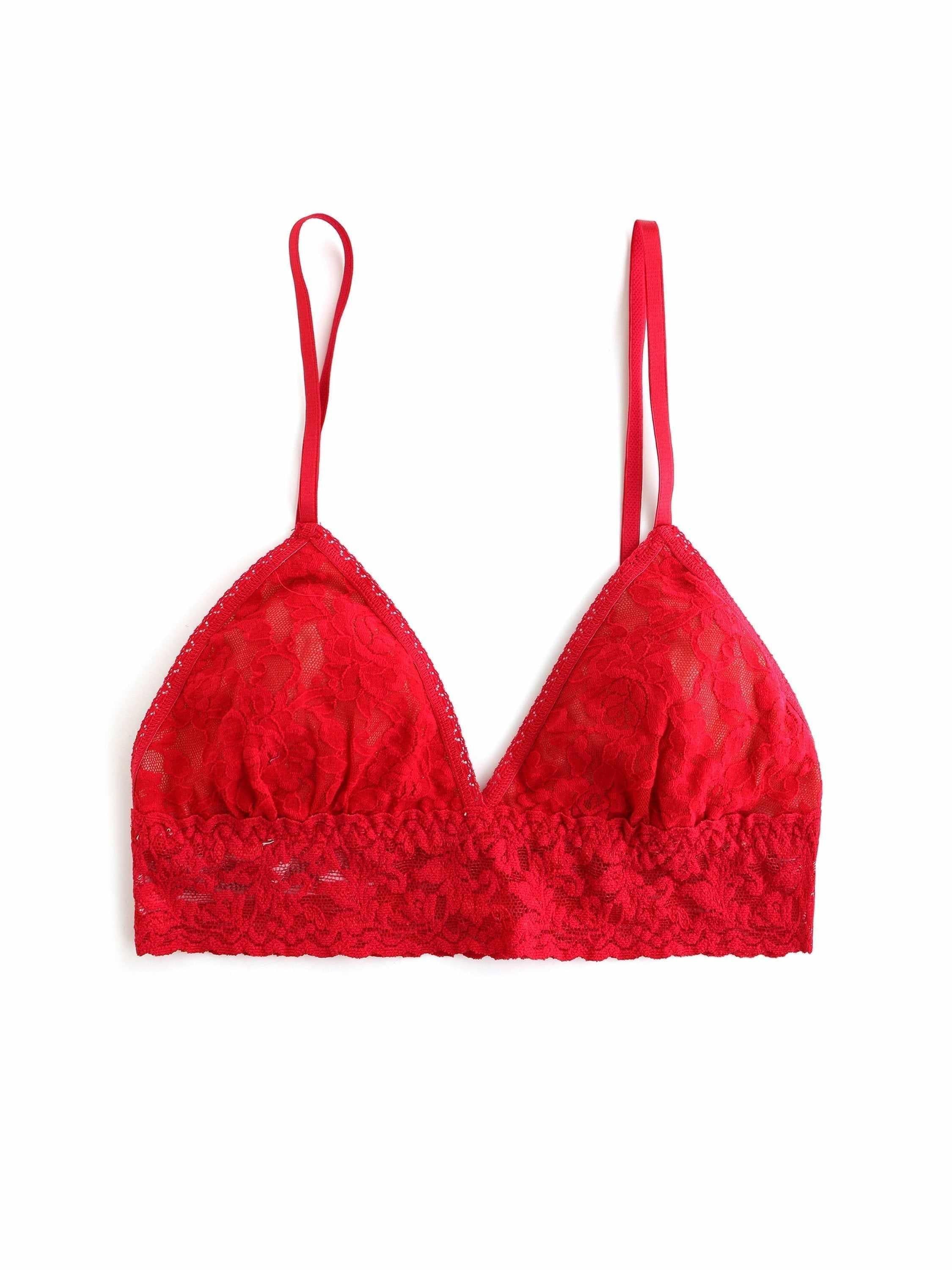 Hanky Panky Women's Signature Lace Padded Triangle Bralette - Red