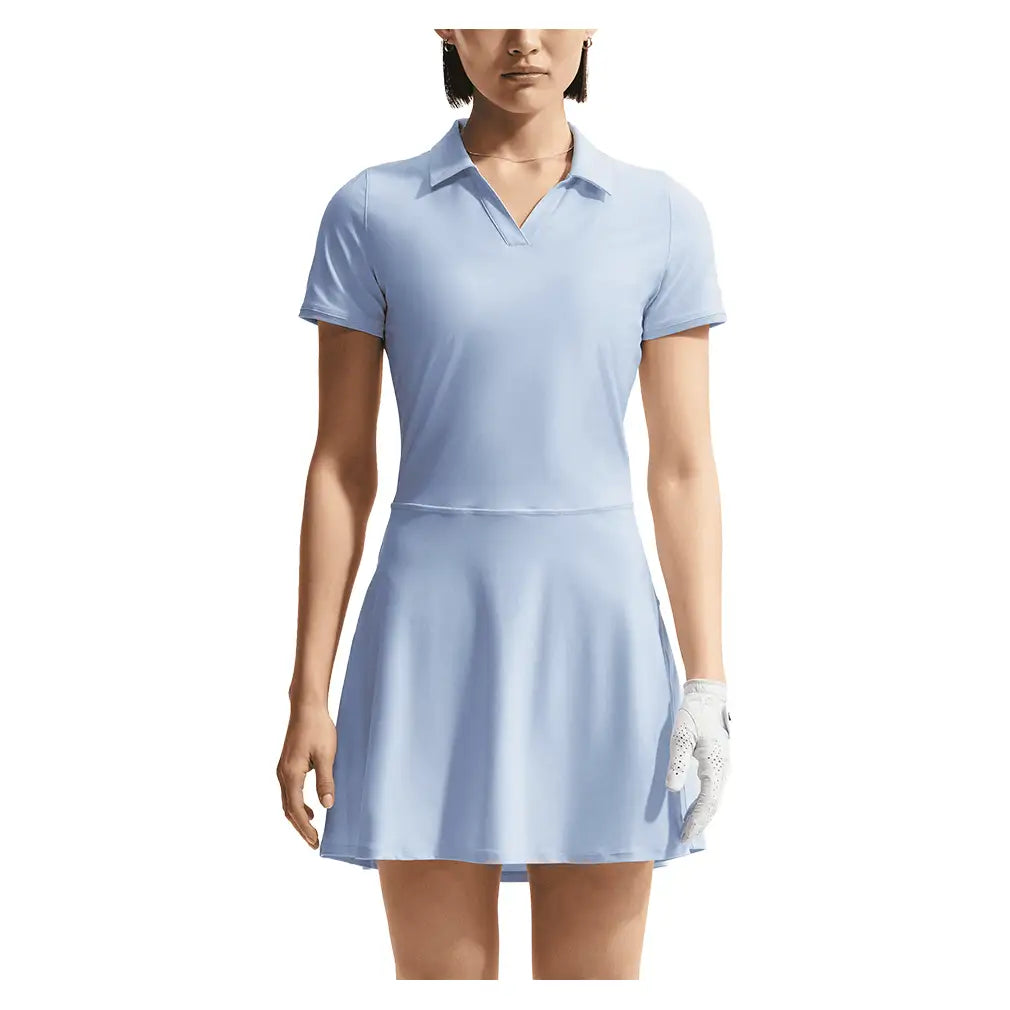 Women's Dri-FIT Victory Tennis Polo Dress - Hydrogen BlueWhite