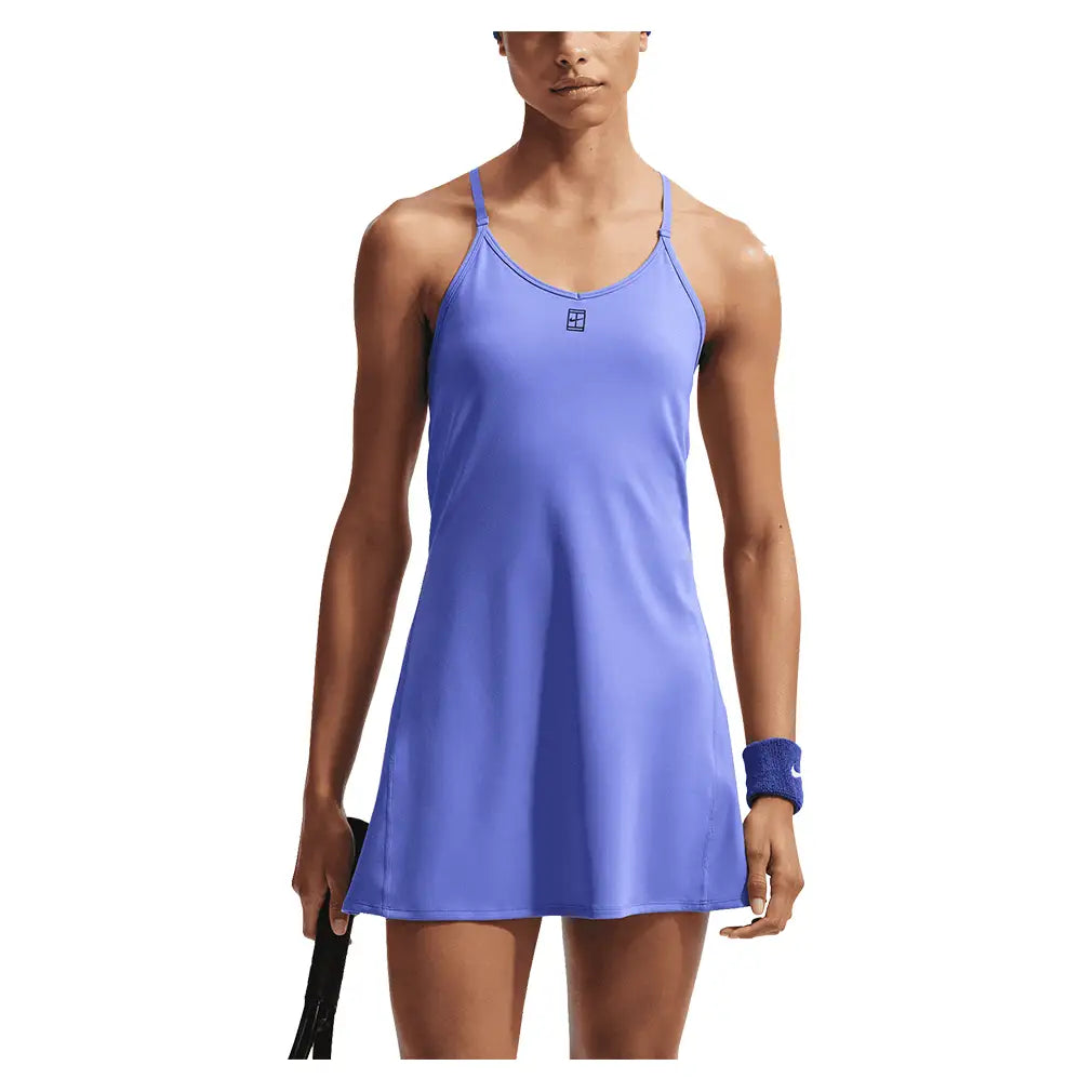 Women's Court Dri-FIT Advantage Strap Tennis Dress Sapphire and Black - SapphireBlack