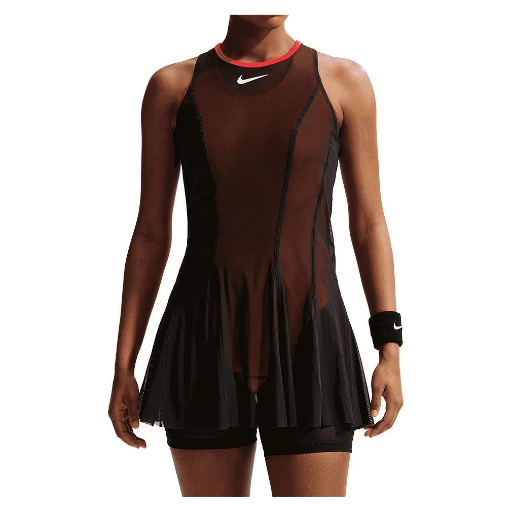 Women's Paris Court Dri-FIT Slam Tennis Dress - BlackLt Crimson