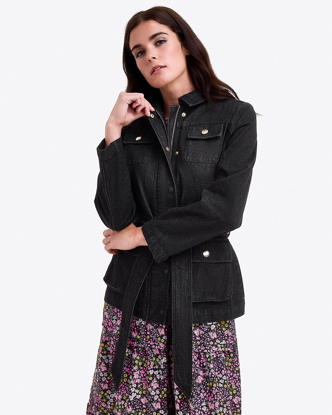 Denim Field Jacket - Belle Meade Black