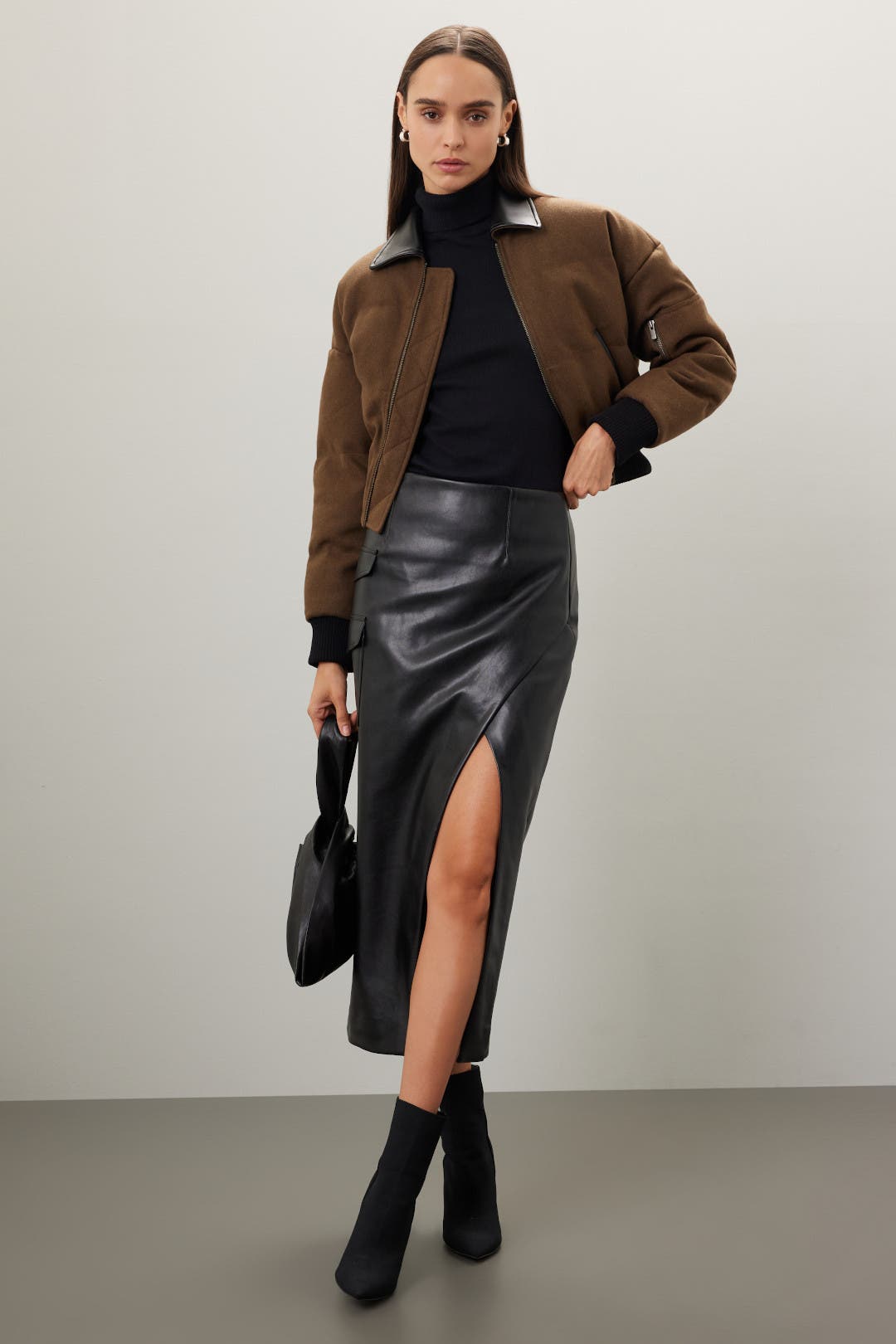 Saunders x RTR Bomber Jacket Brown