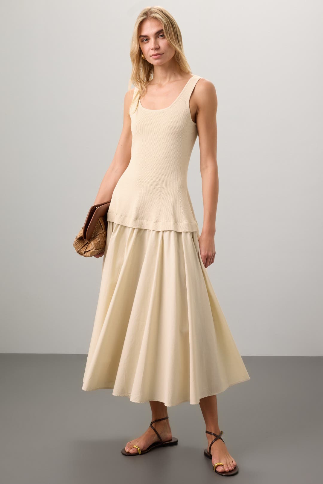 Simkhai Silas Midi Dress Cream