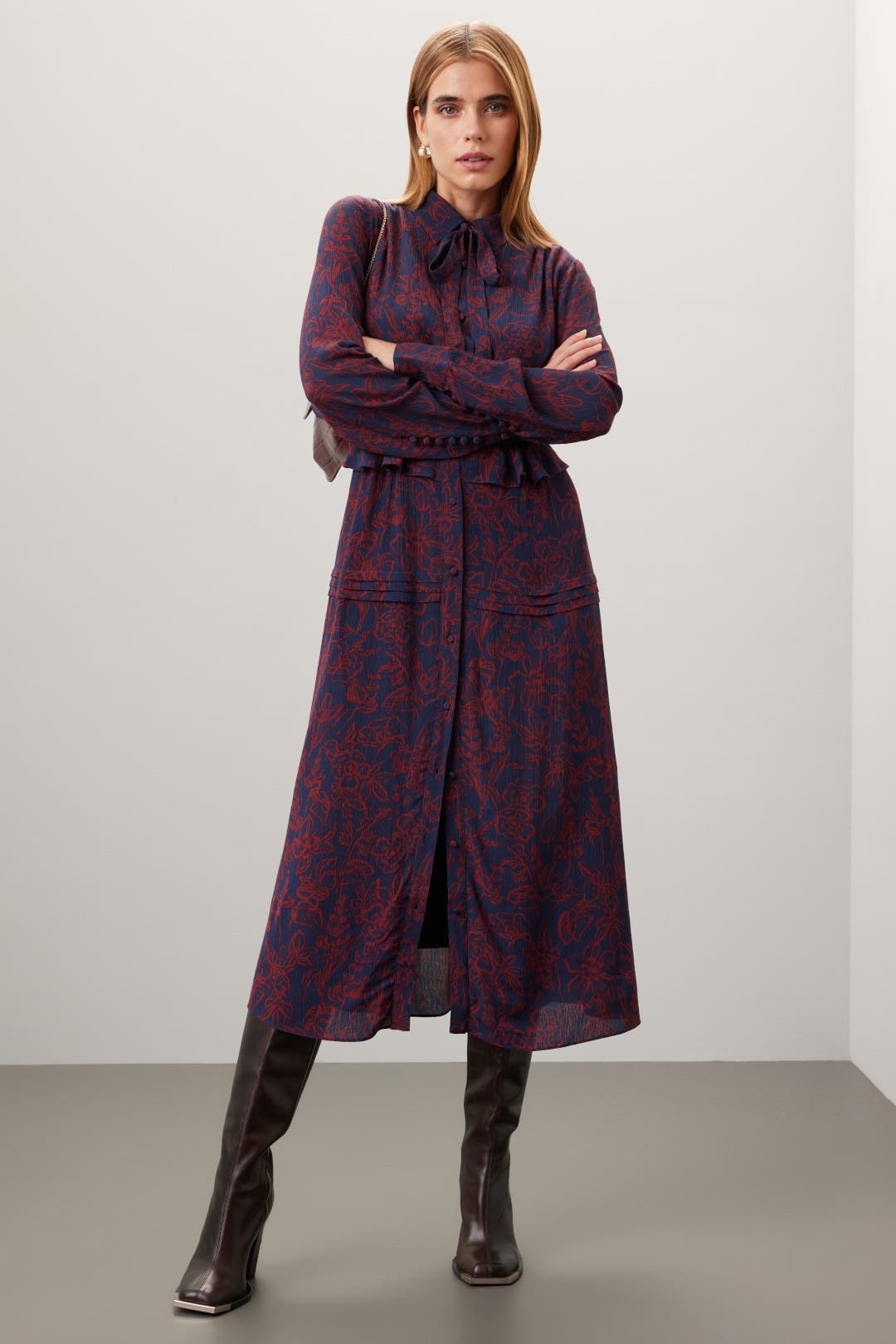 Jason Wu x RTR Printed Shirt Dress Blue-print